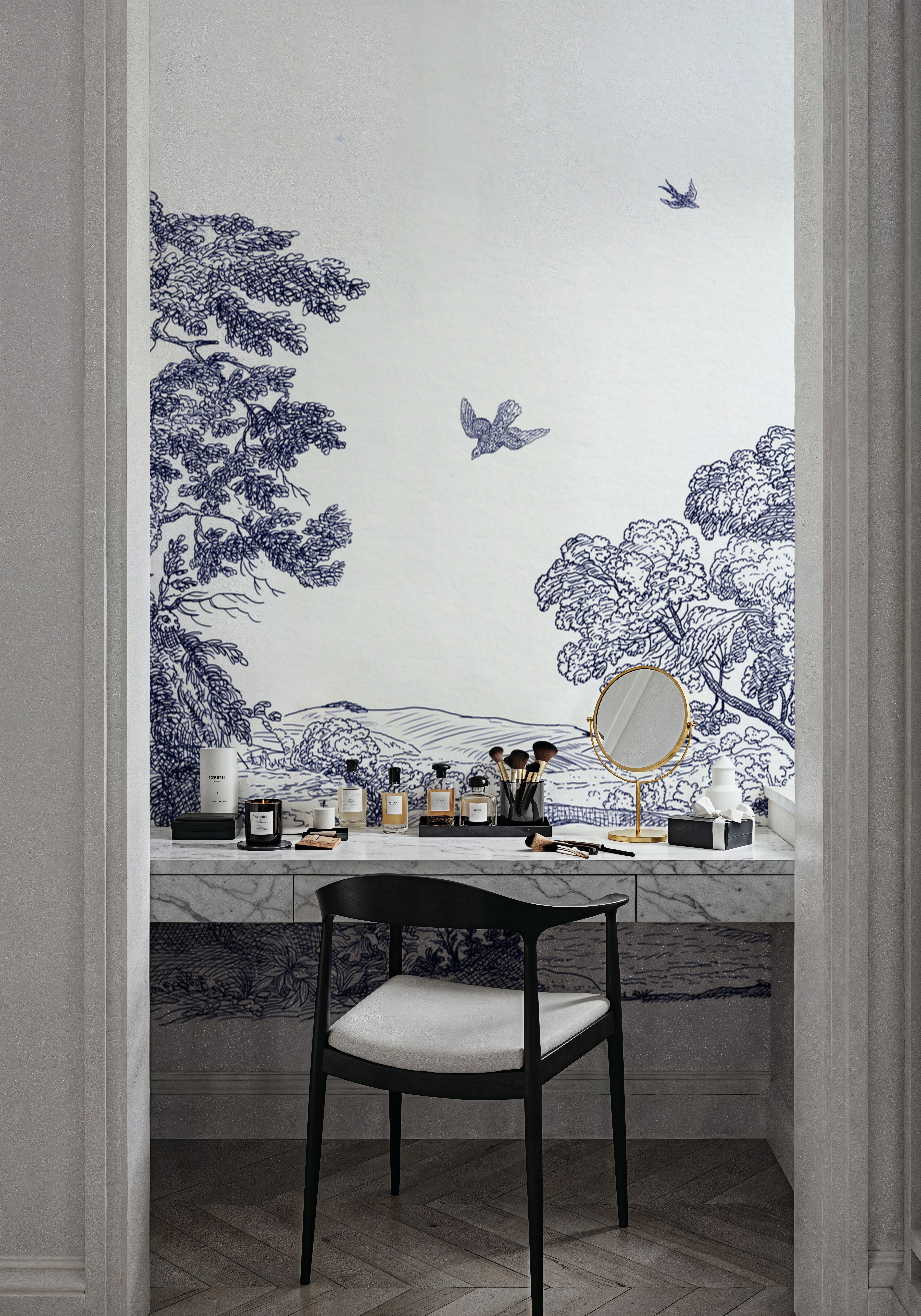 French Landscape, Indigo