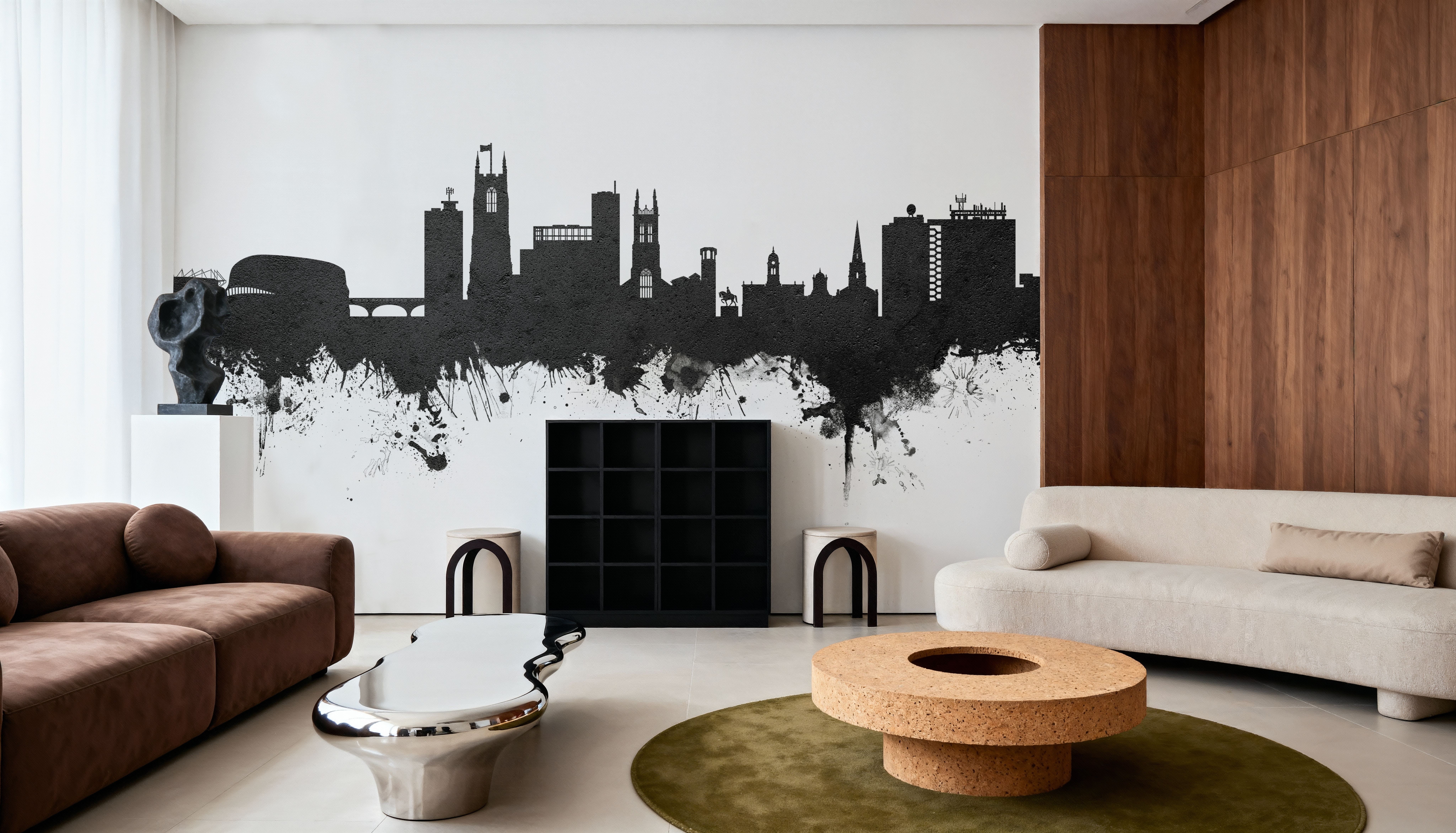 Derby England Skyline Black & White , Wallpaper