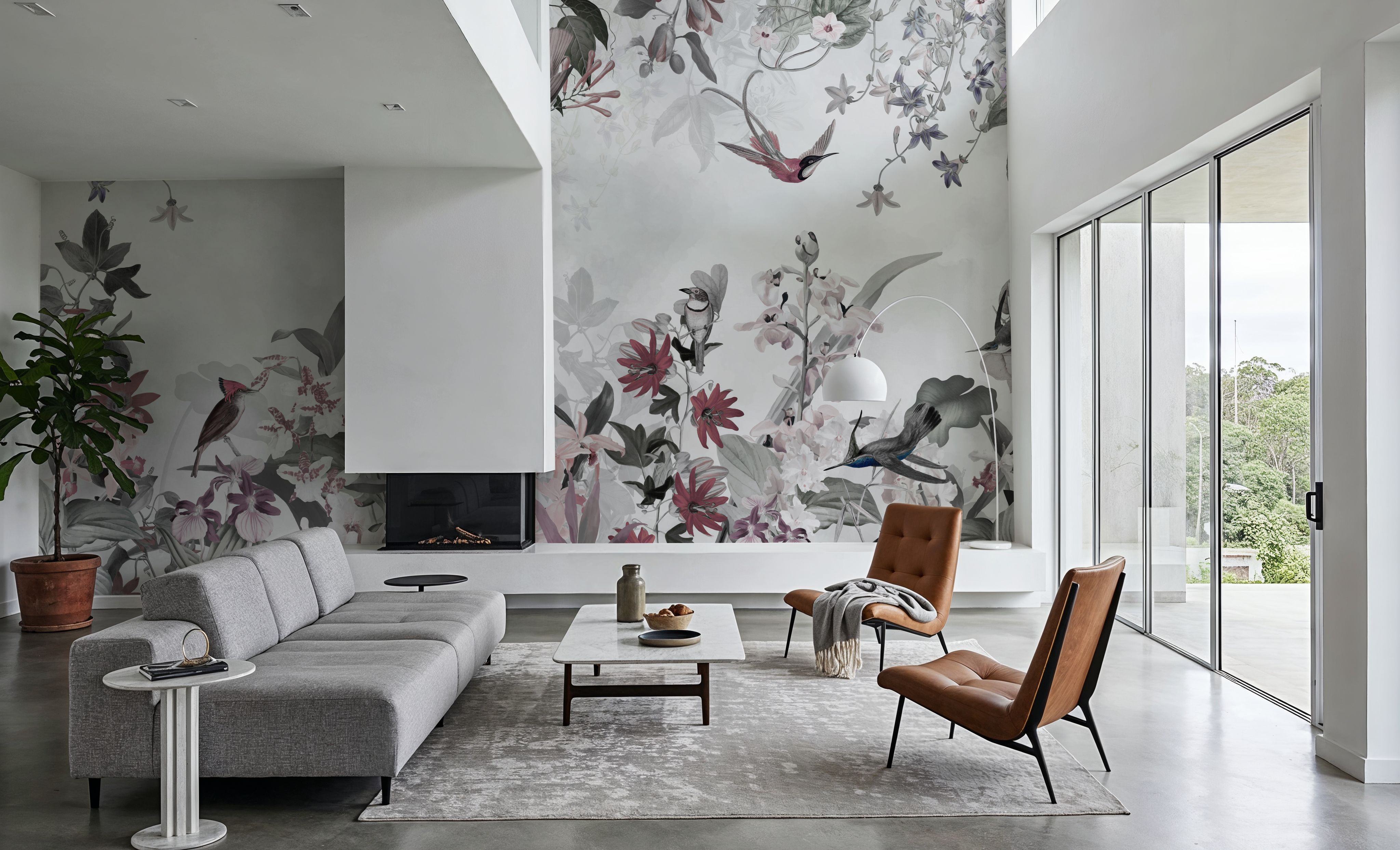 Paradise view Silver Cool, Tapeten