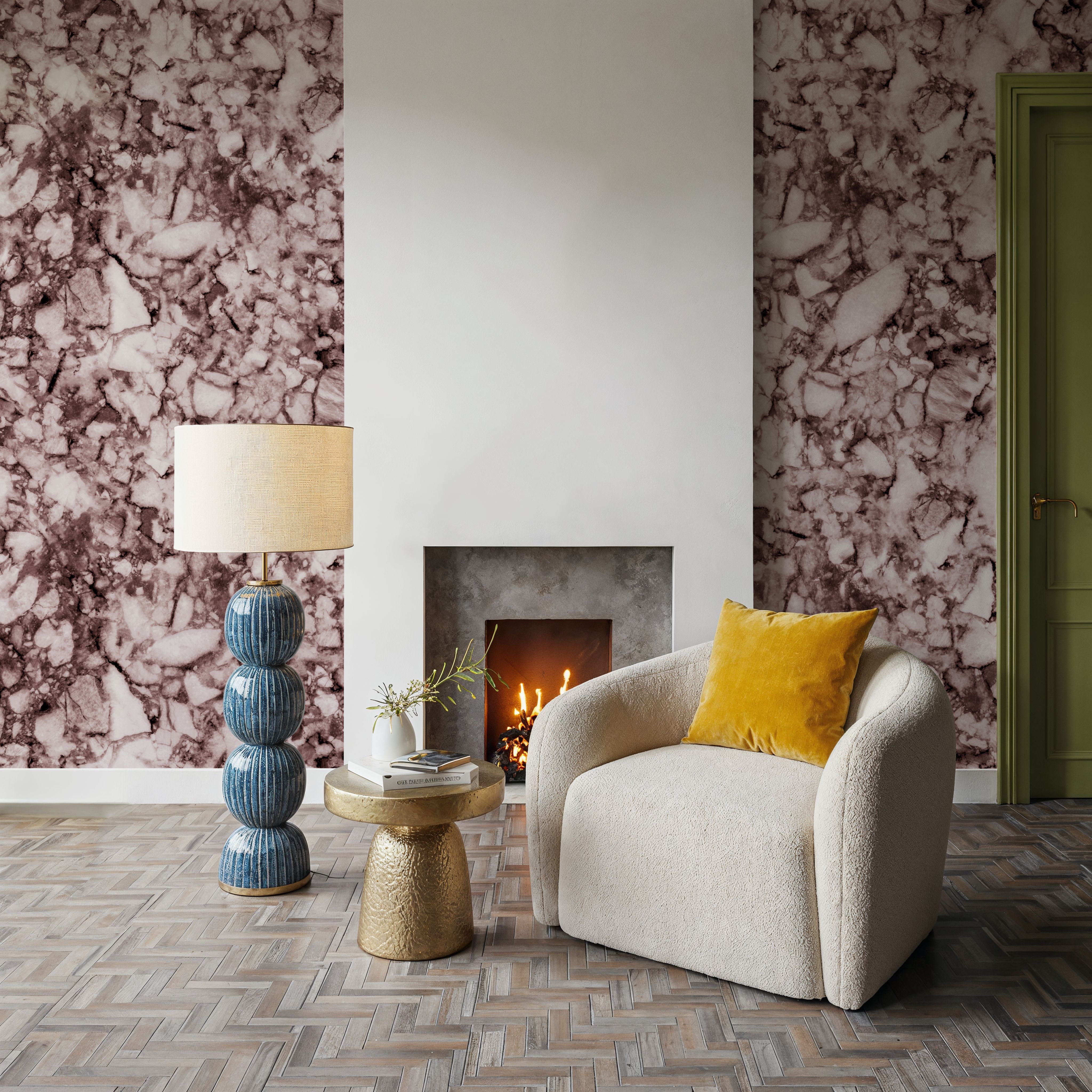Statement Marble, Reddish Brown