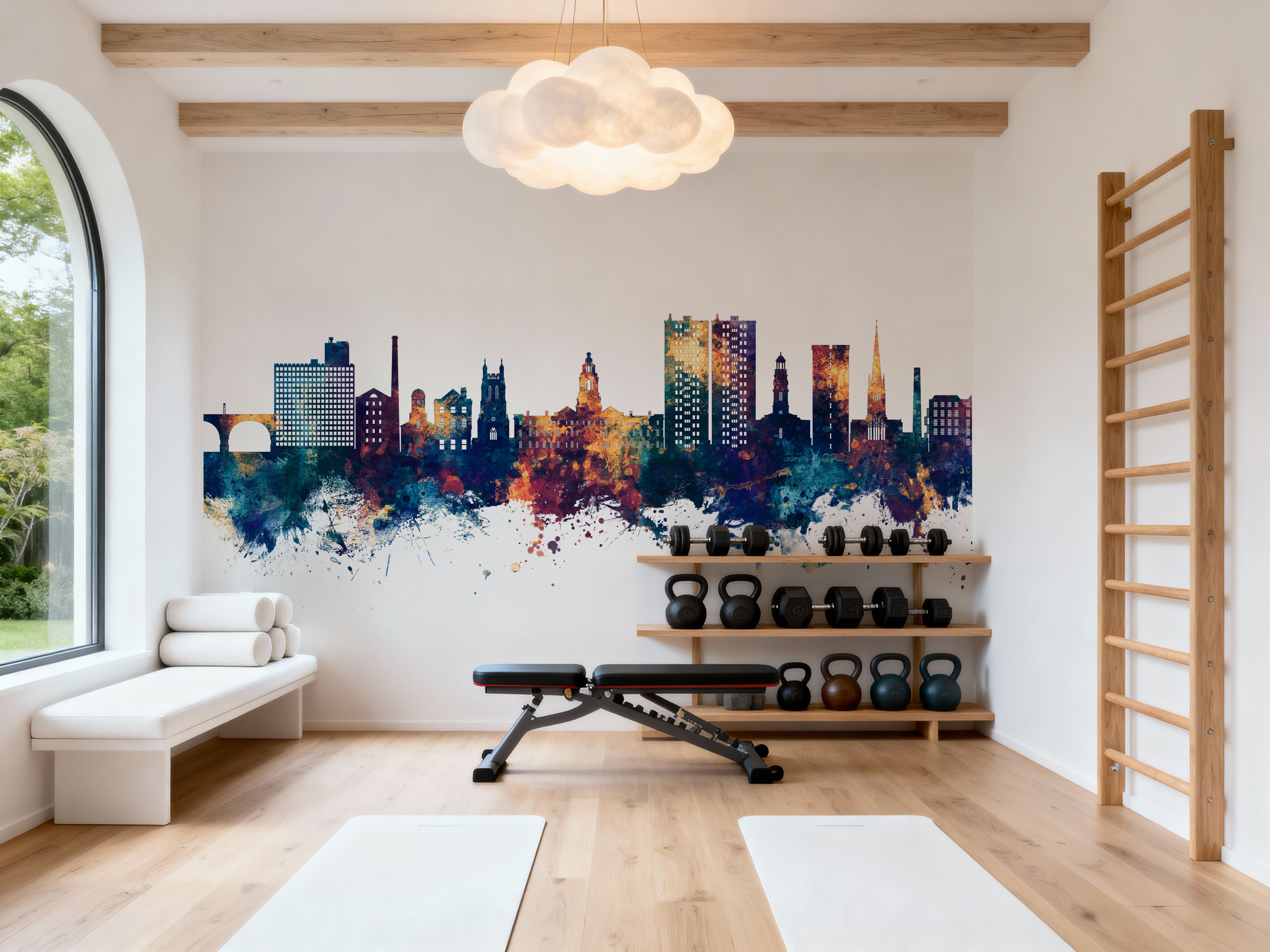 Stockport England Skyline Blue & Bronze