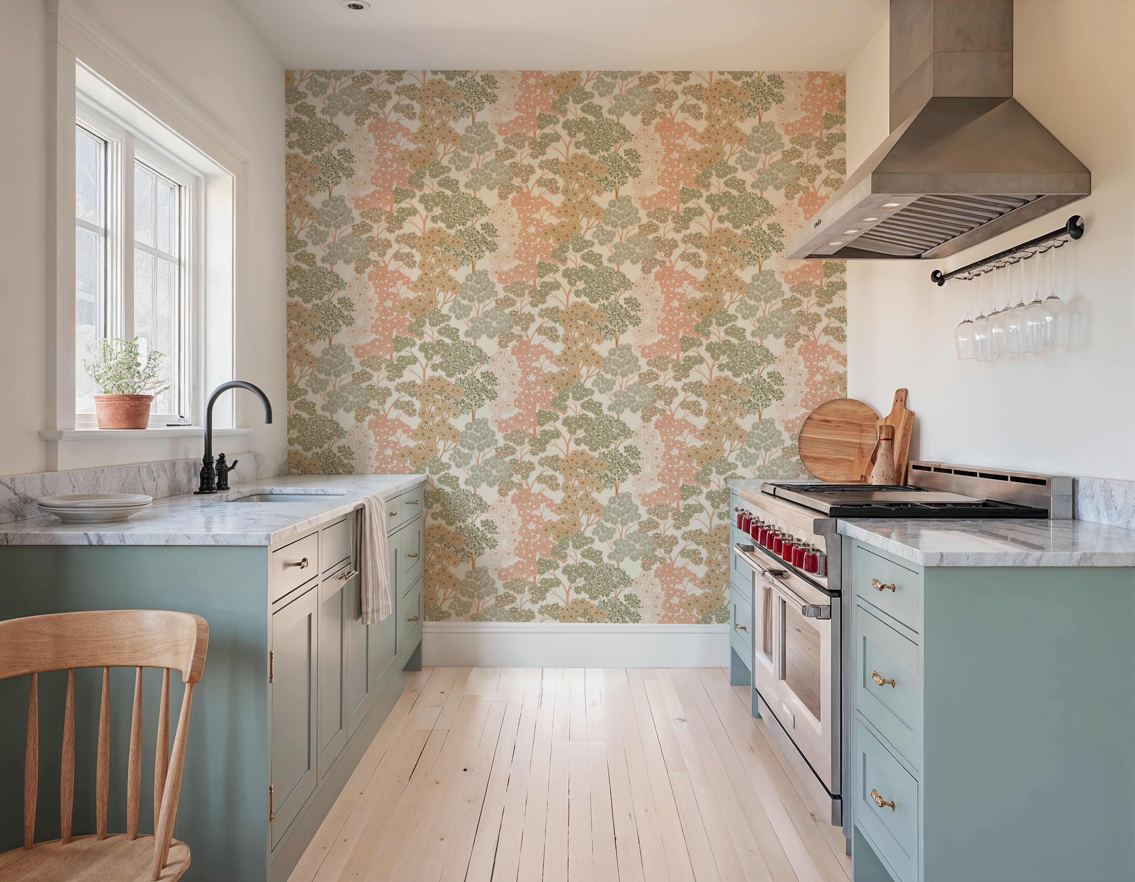 Overleaf Woodland Pattern, Green