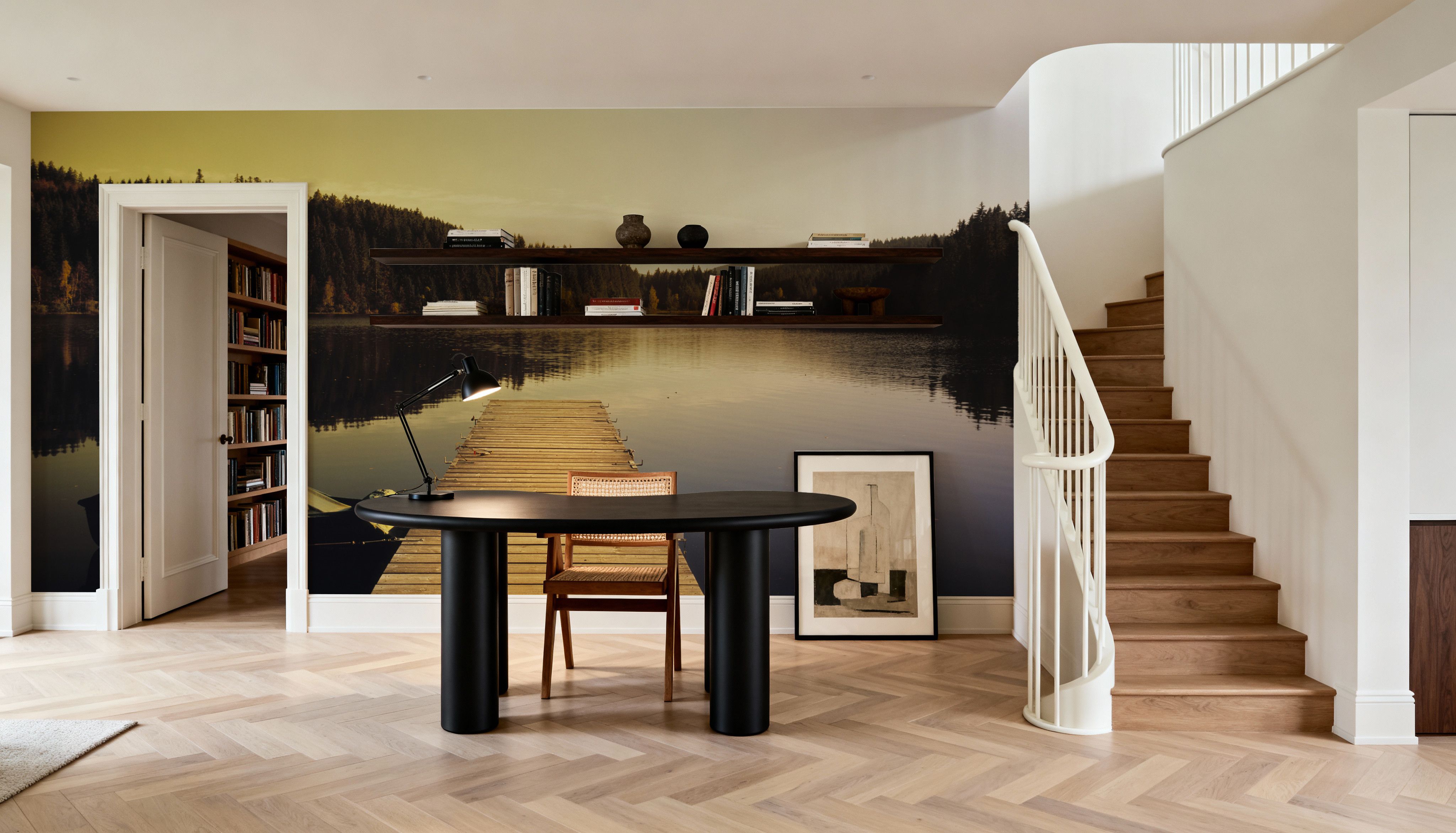 Autumn Harbor Reflection