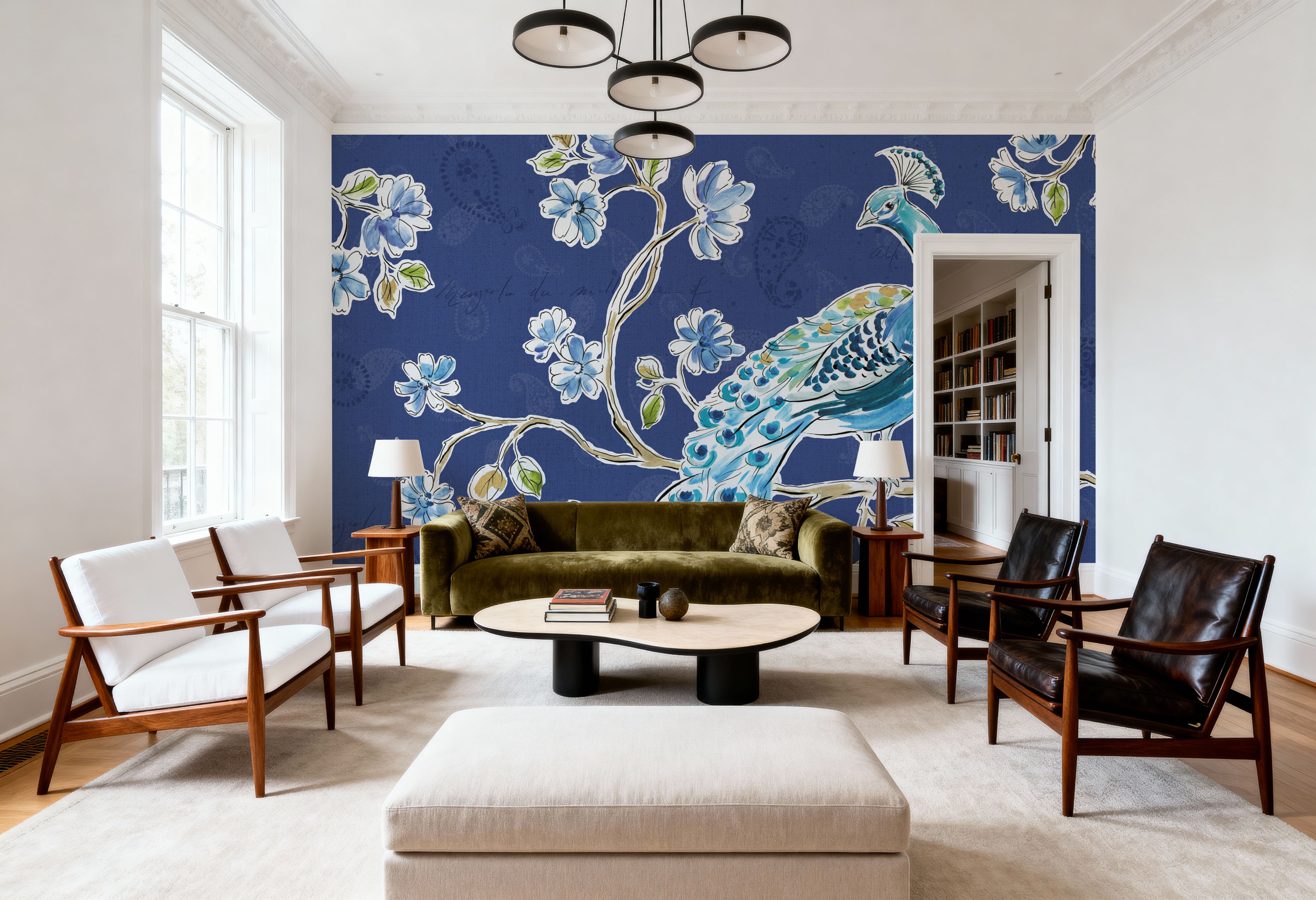 Peacock Allegory II Blue