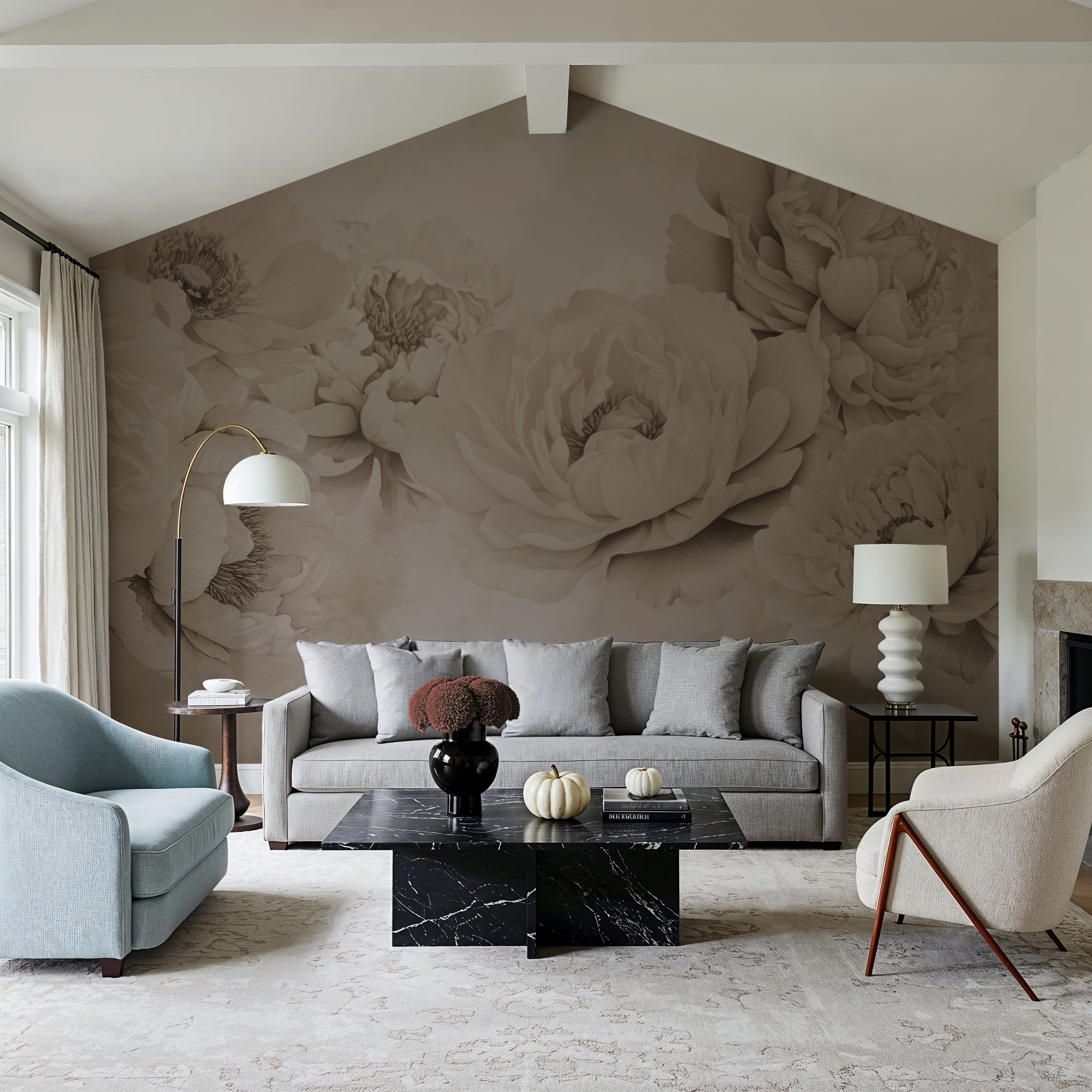 Transcendent Peony, Beige