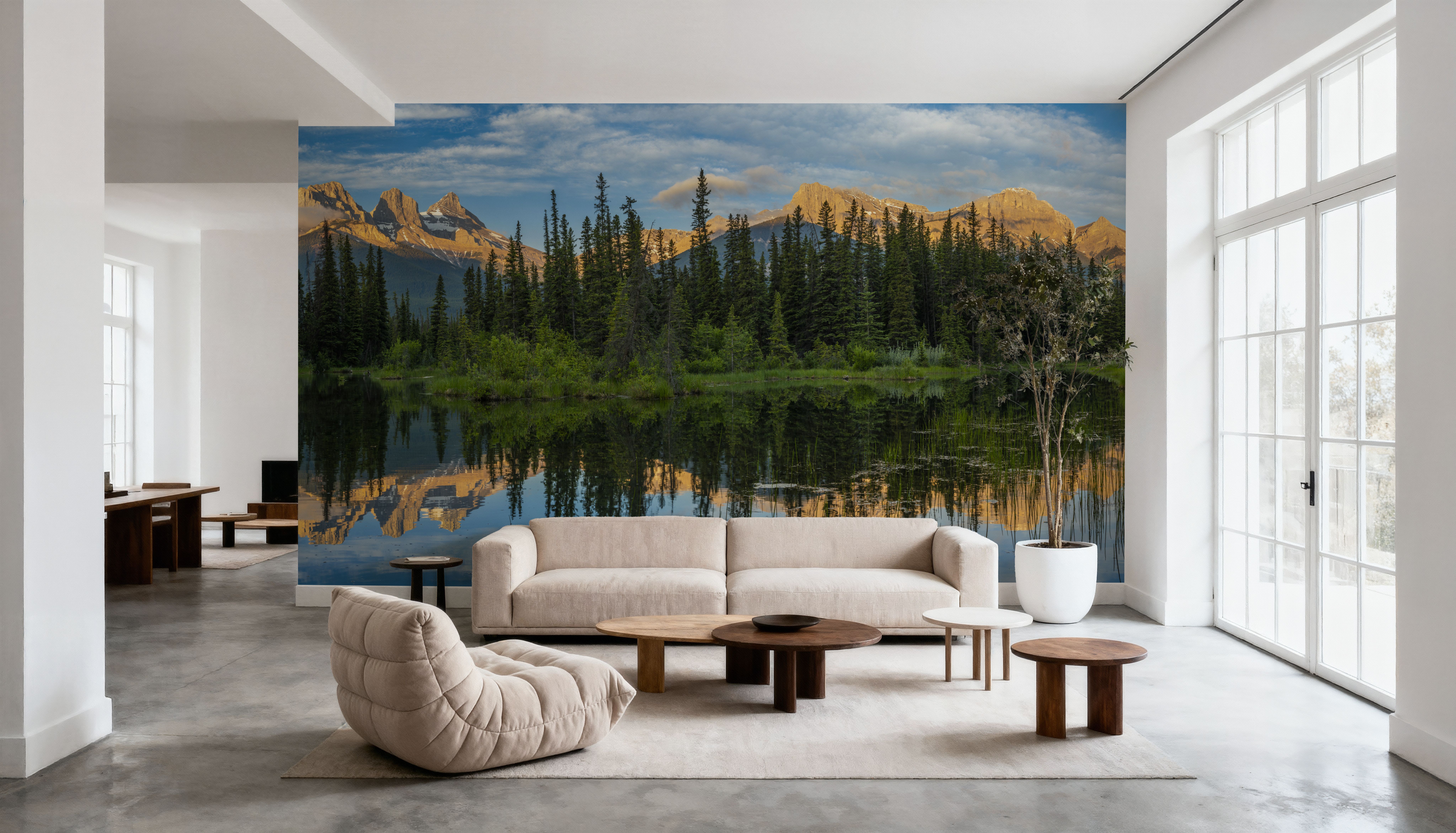 Two Jack Lake Trees, Wallpaper