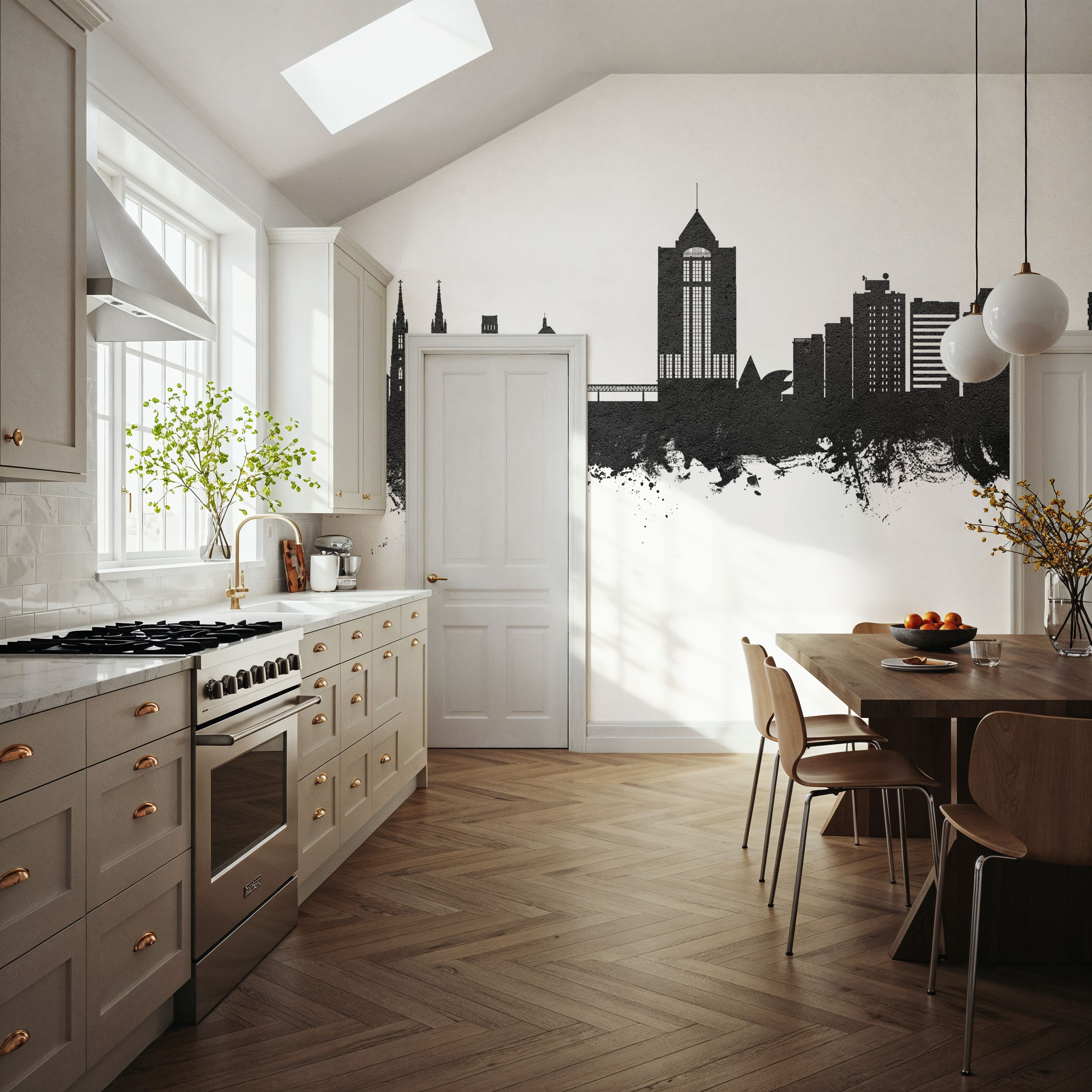 Roanoke Virginia Skyline Black & White