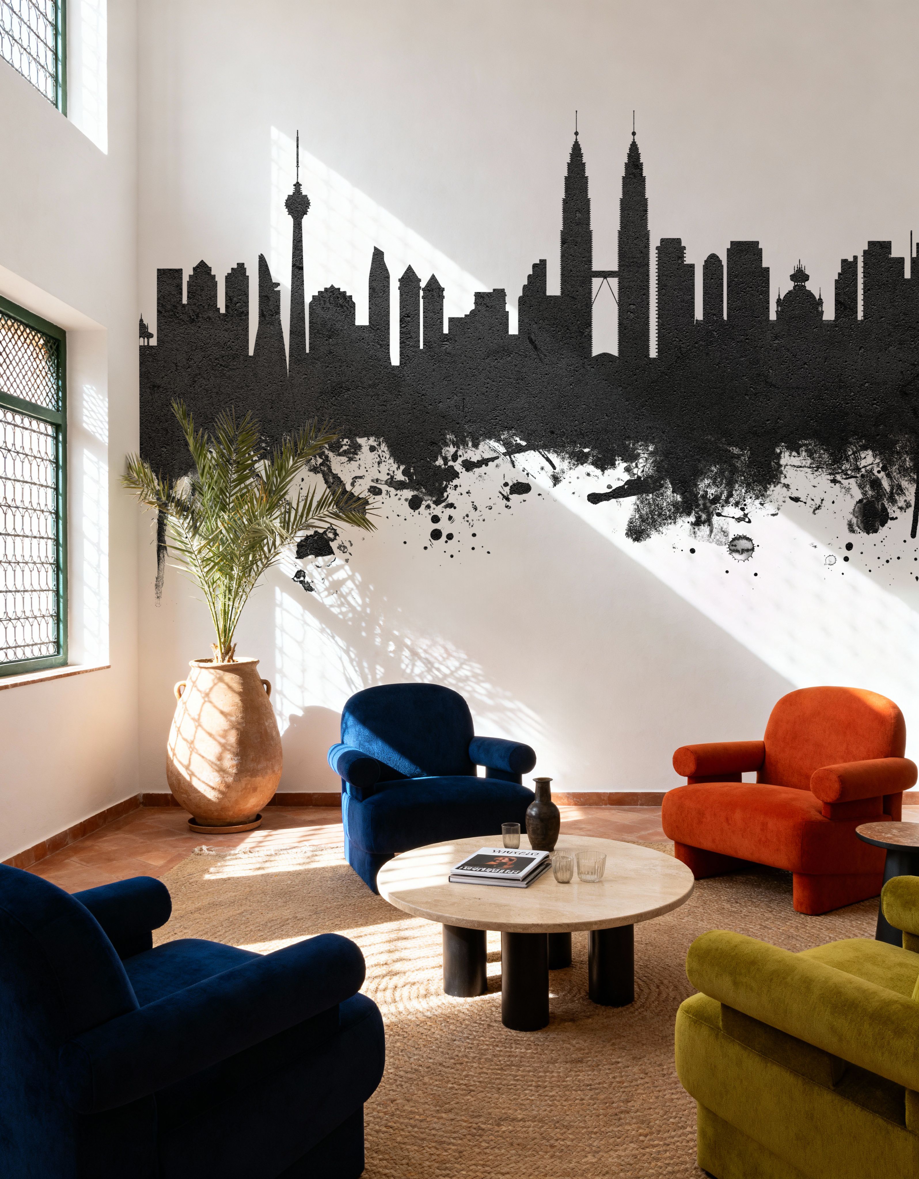 Kuala Lumpur Skyline Black & White