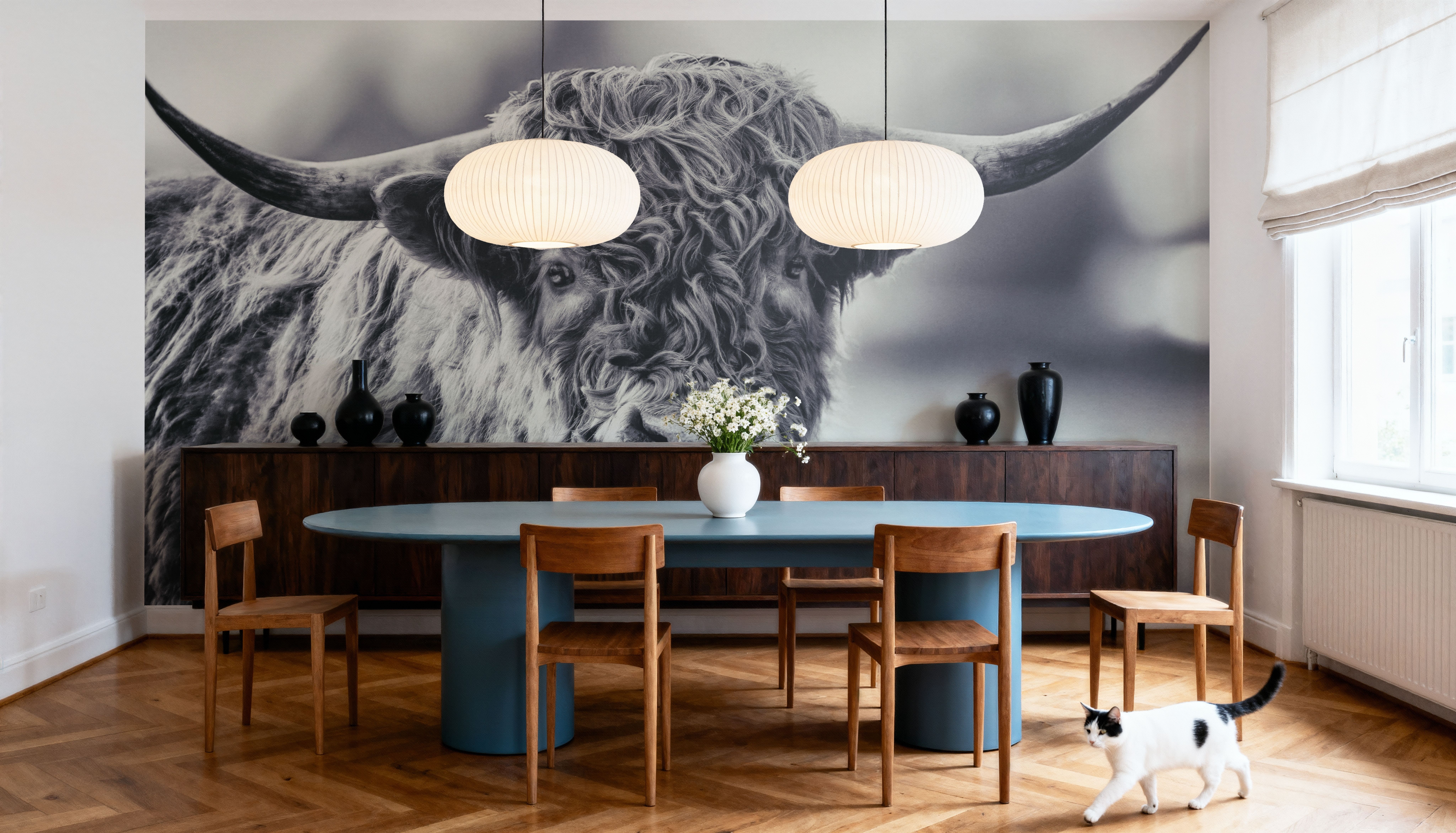 Highland Cow Pastures II, Wallpaper