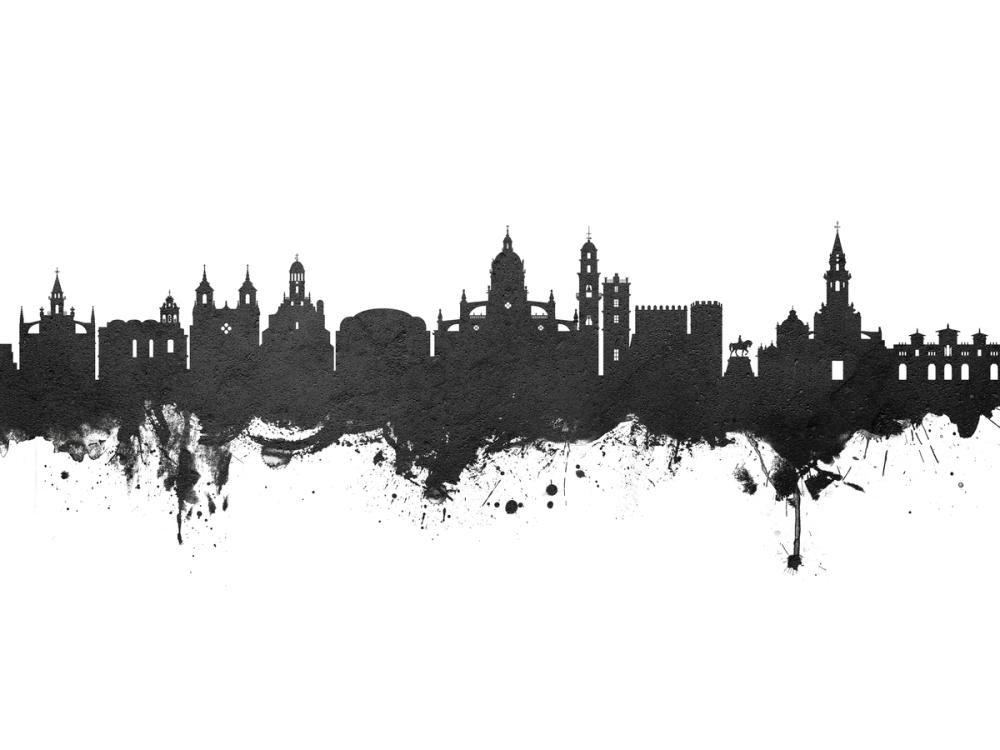 Jerez Spain Skyline Black & White