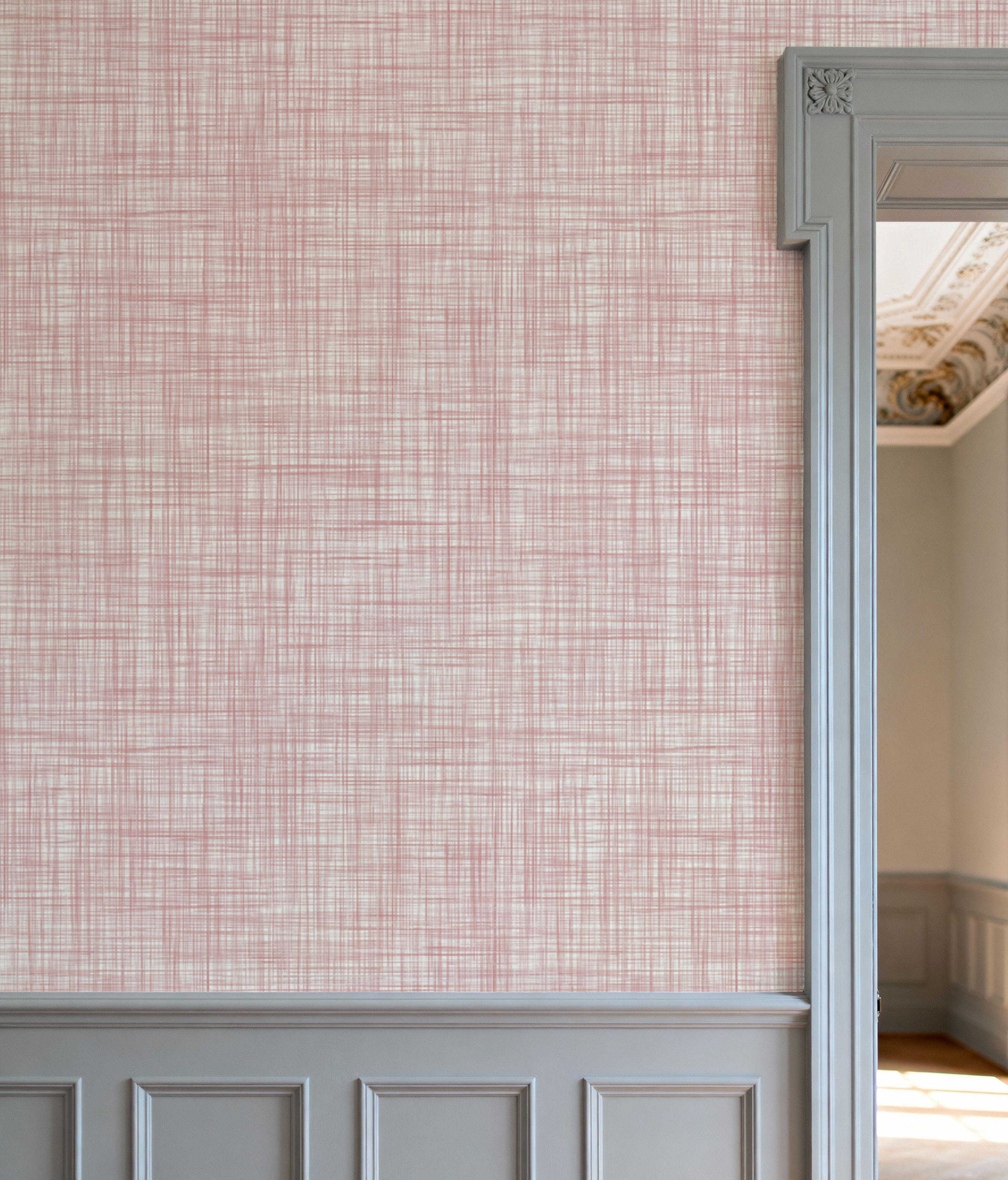Mottled Linen Effect, Blush Pink