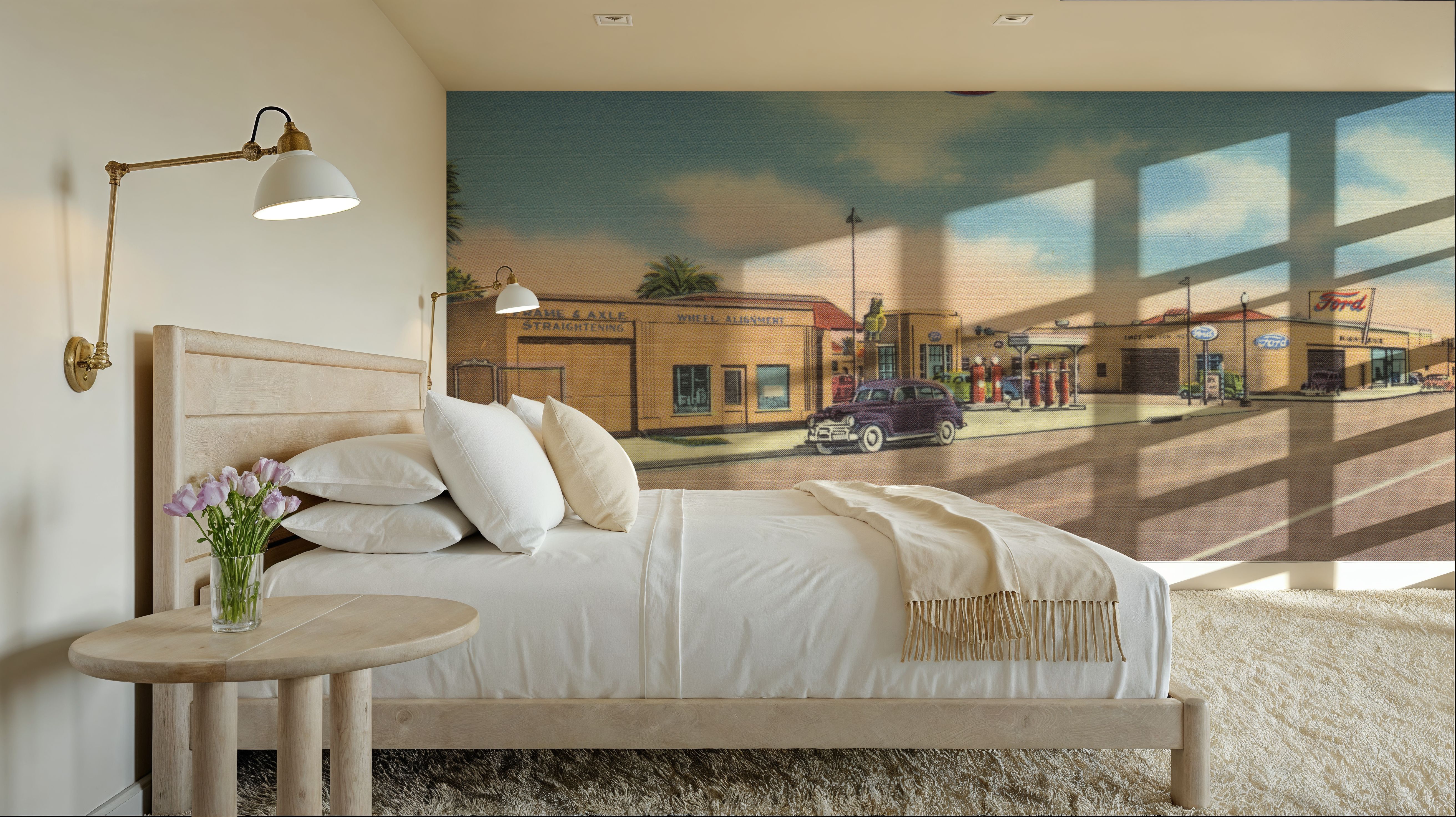 Greetings from the Dealership - Screenprint Postcard, Wallpaper