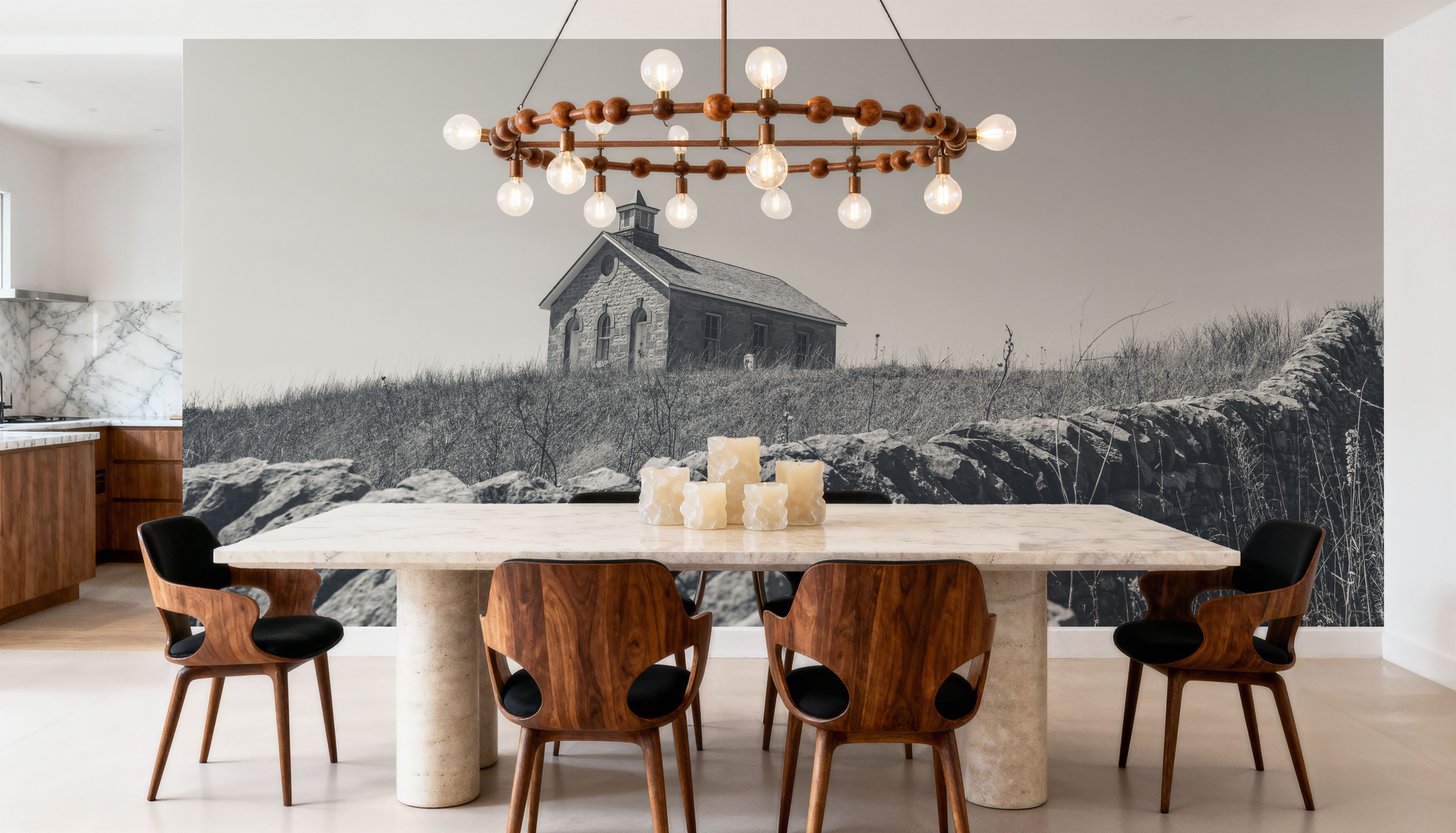One Room Schoolhouse BW