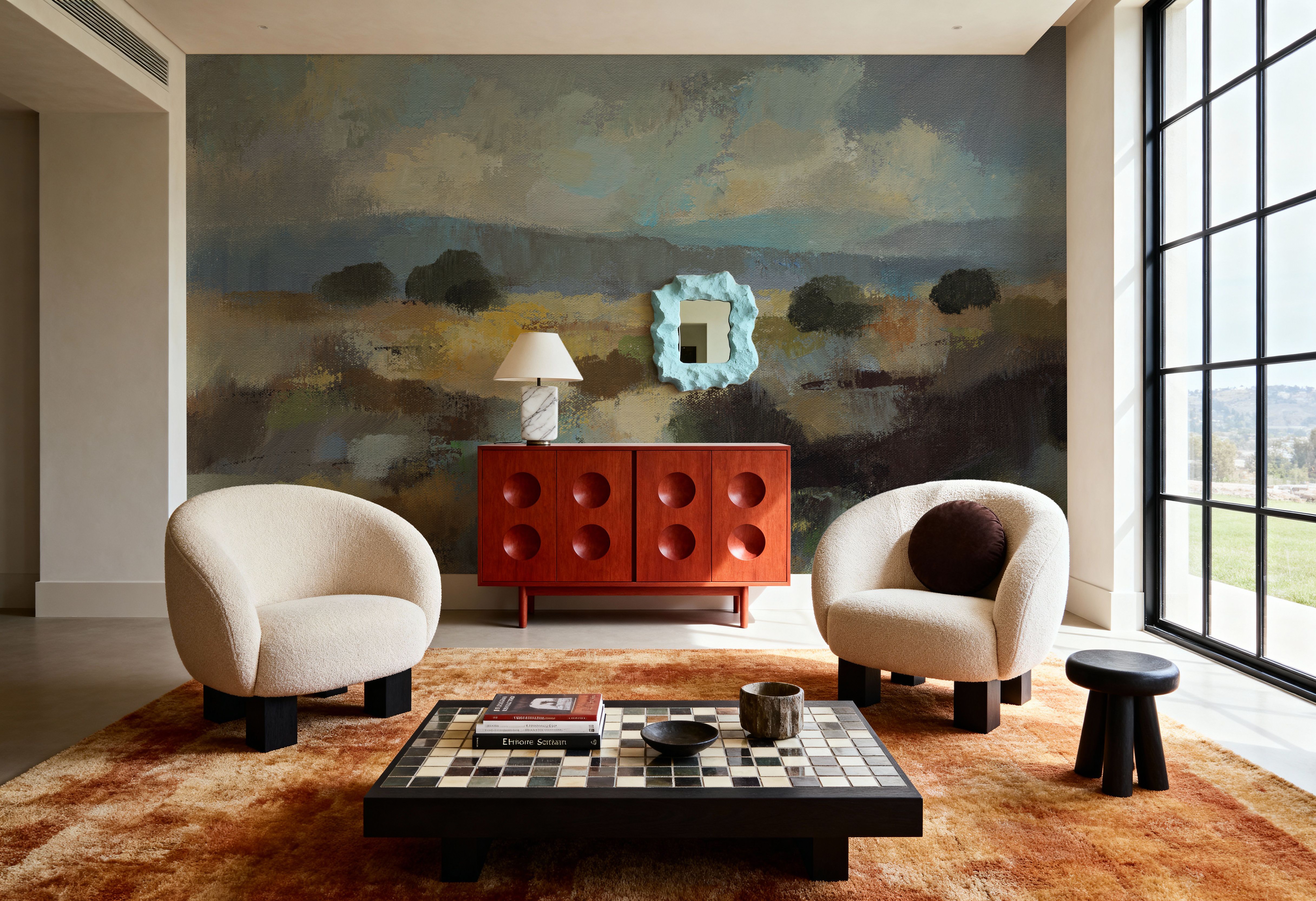 Muted Blue Landscape