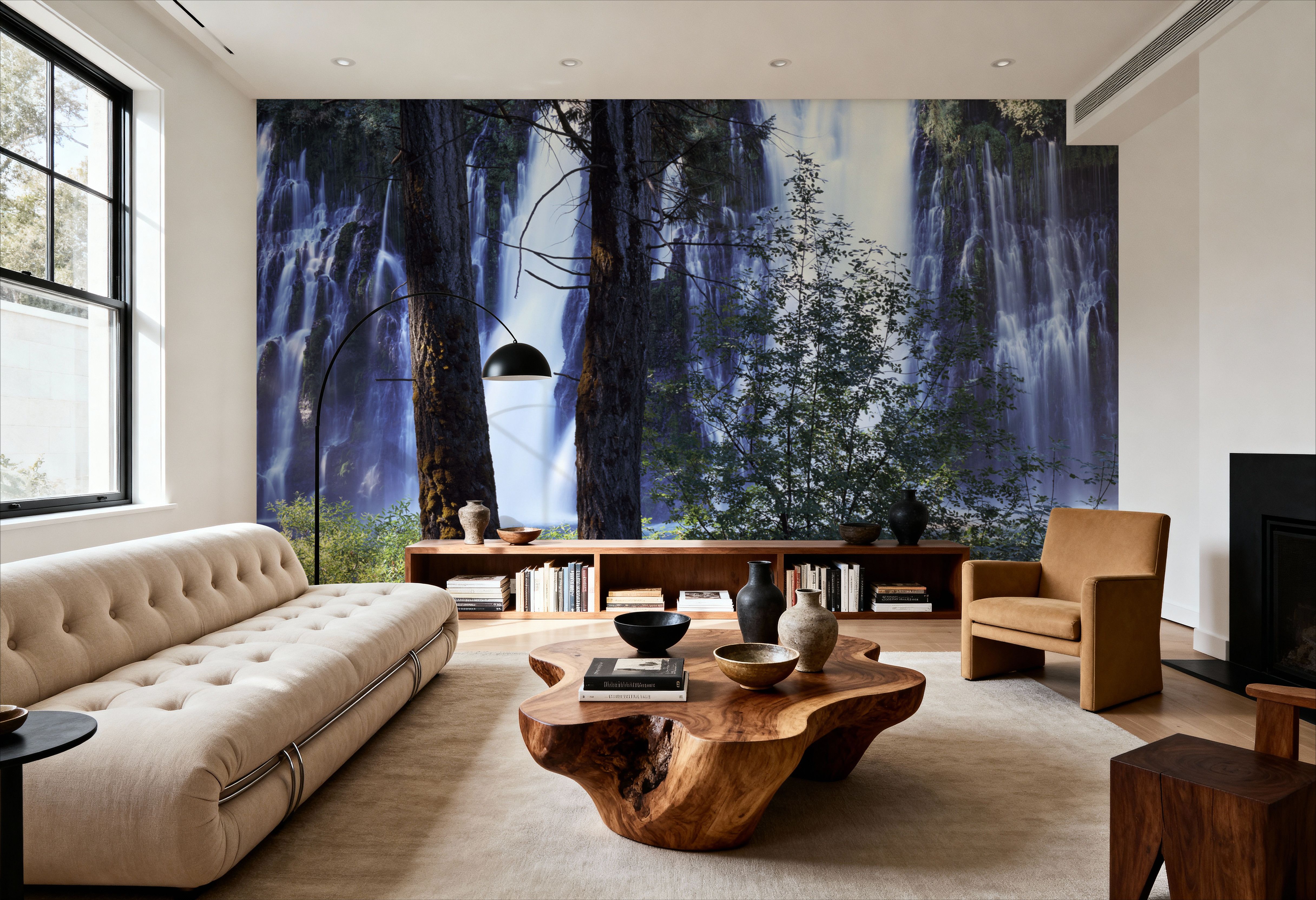 Sunlit Cascade, Wallpaper