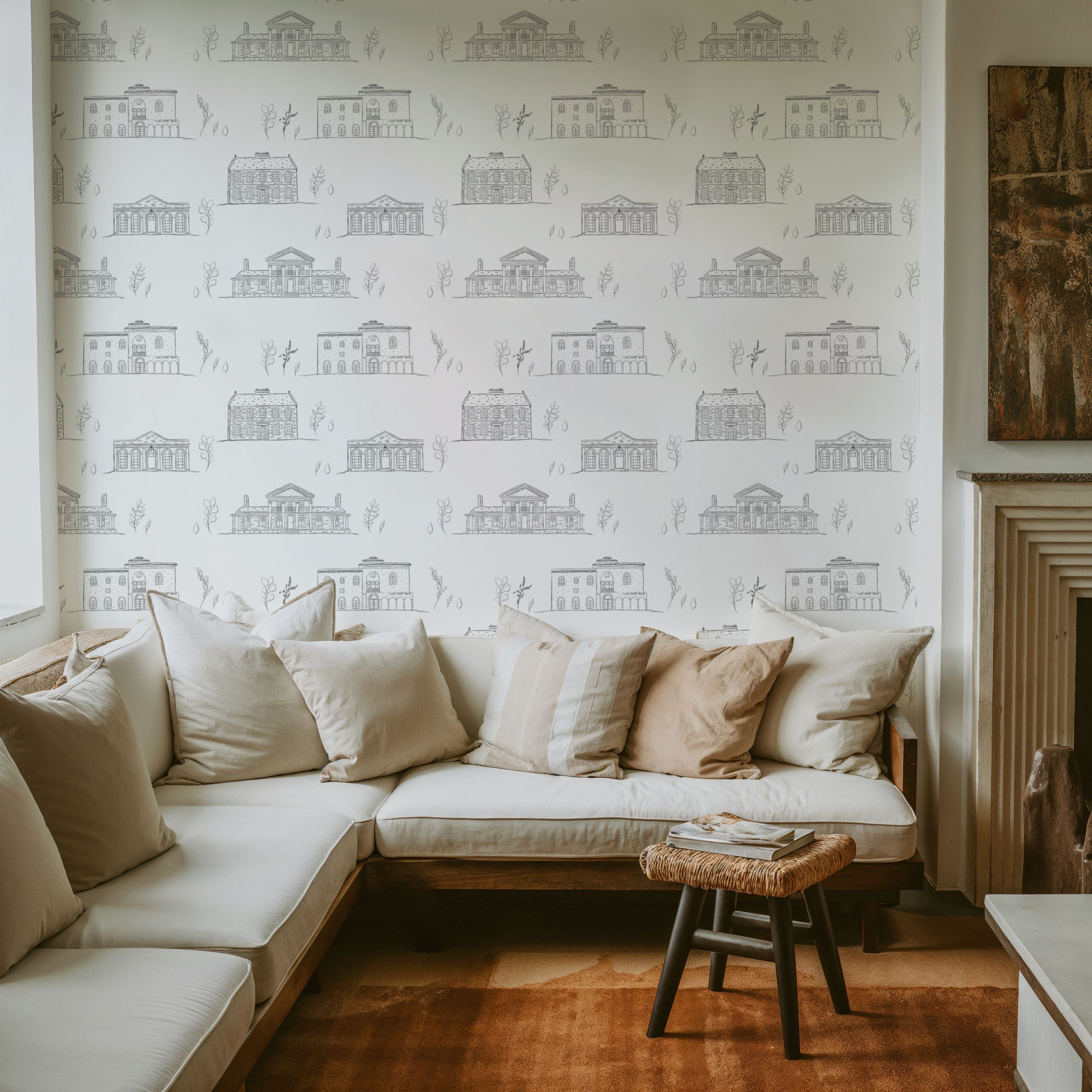 Villas Of Bordeaux wallpaper 100% PVC-free and non-toxic