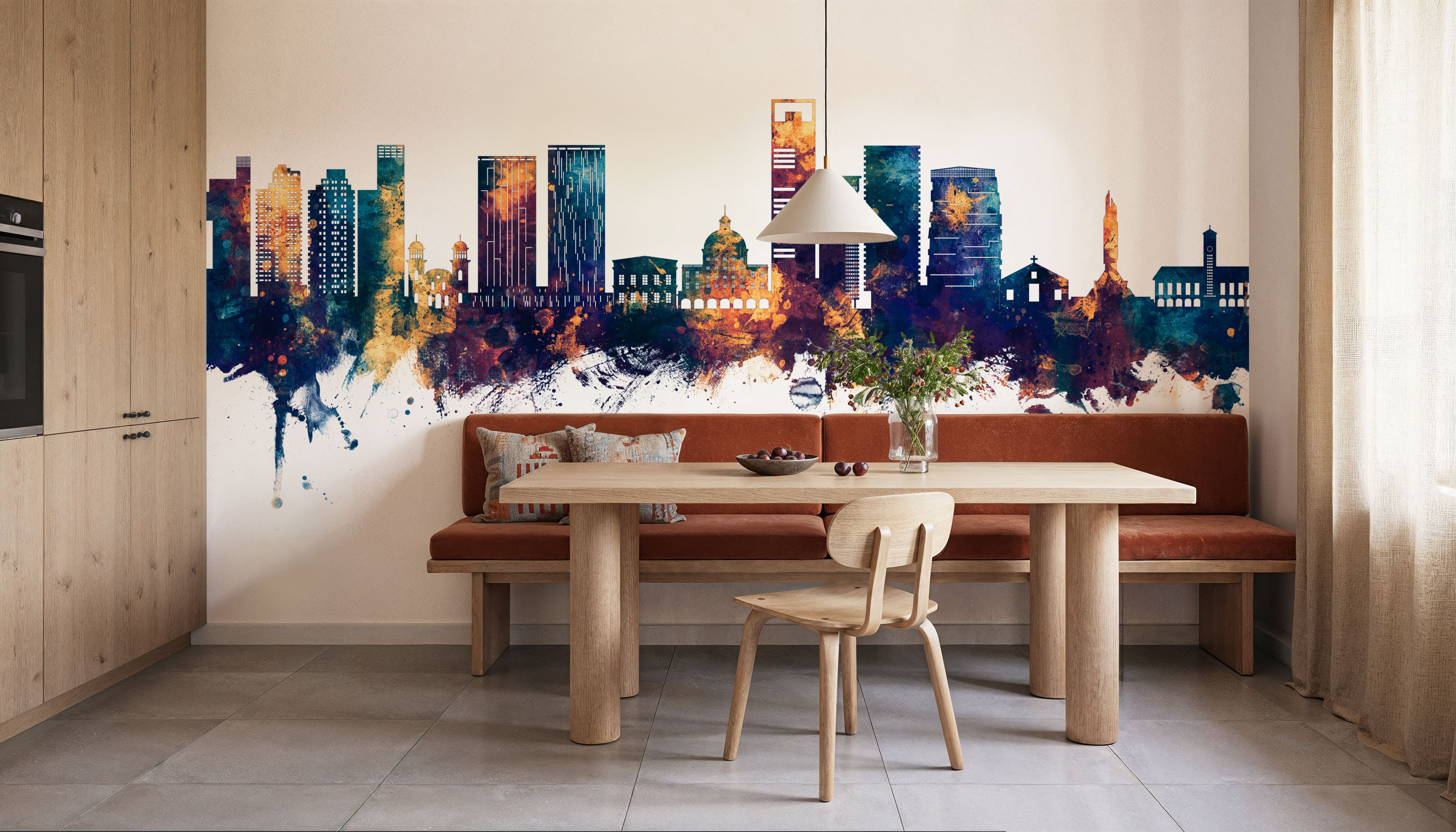Luanda Skyline Blue & Bronze