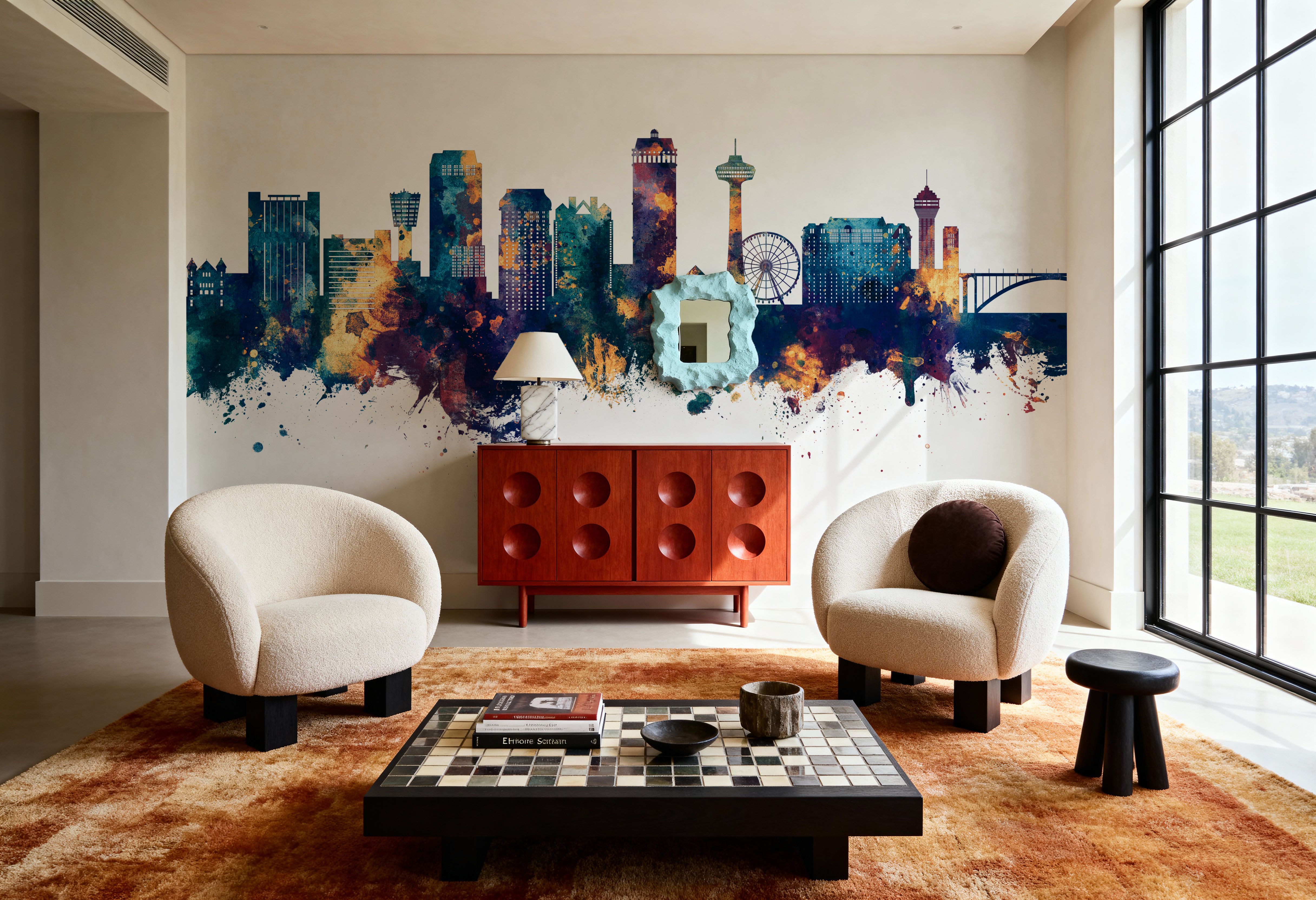 Niagara Falls Skyline Blue & Bronze