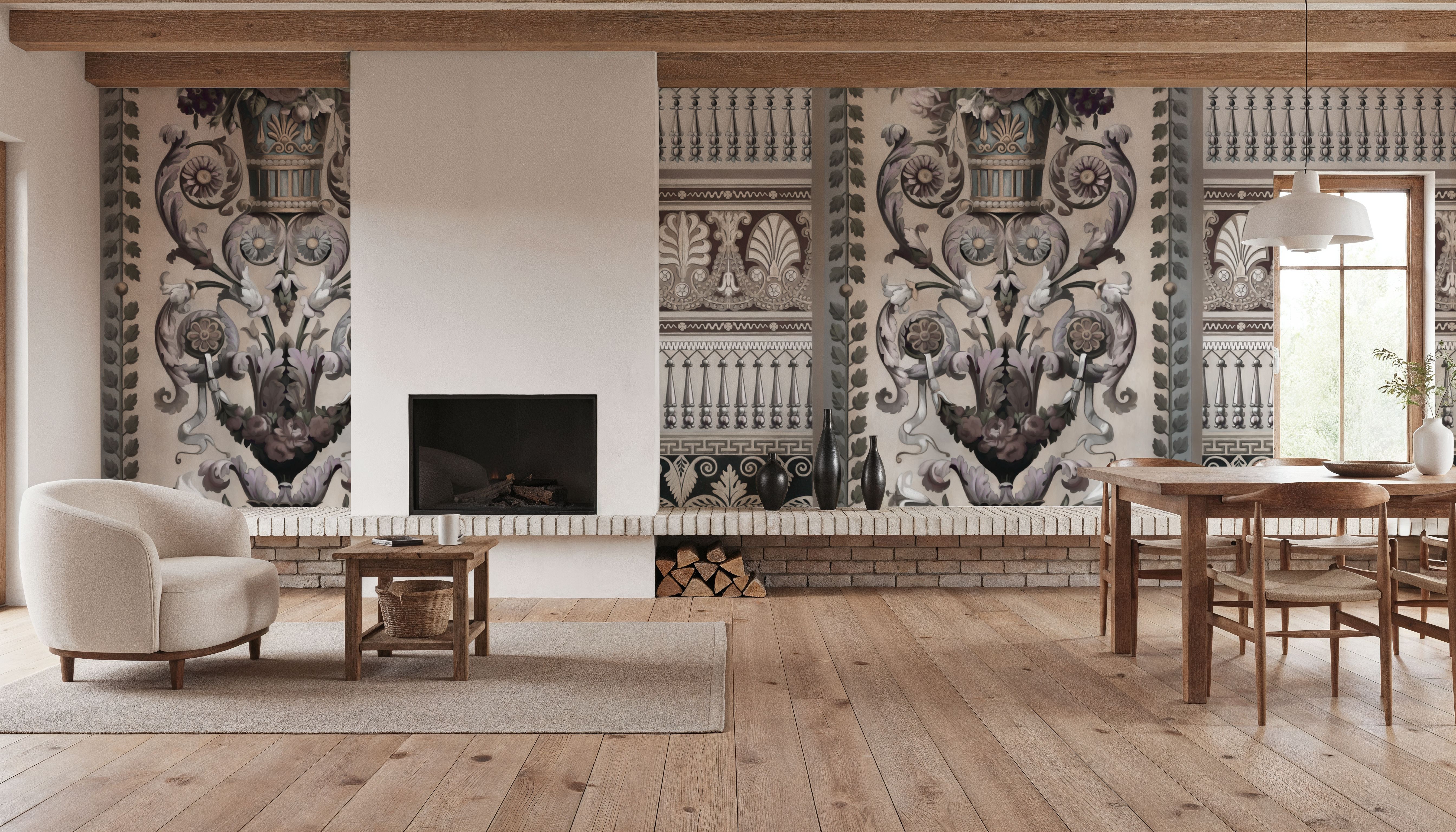 Flower Mountain, Muted, Wallpaper