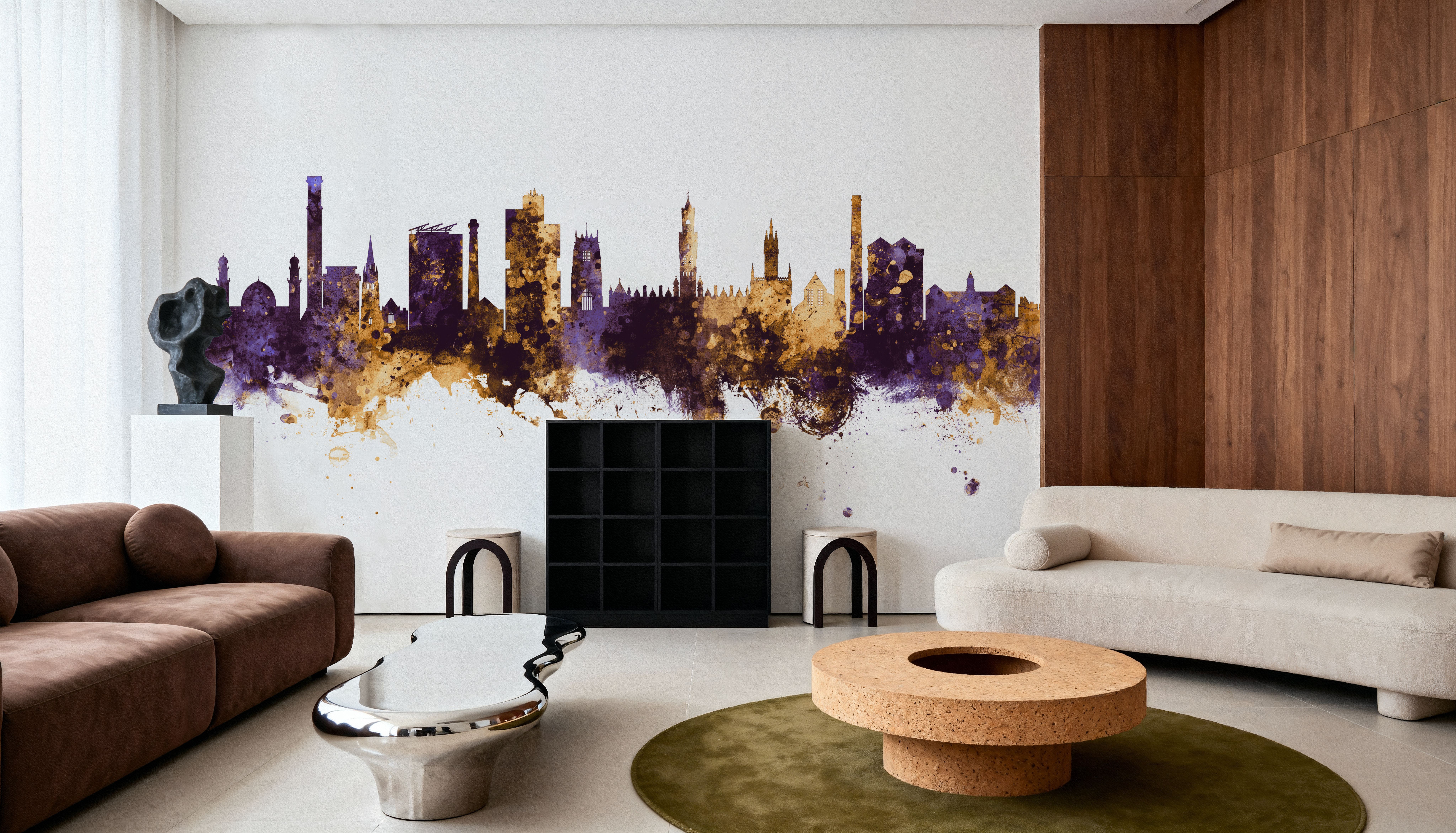 Bradford England Skyline Purple & Gold