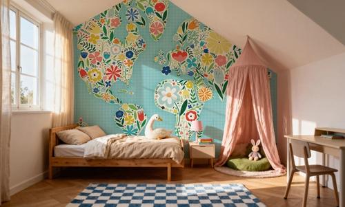 Floral World Blue