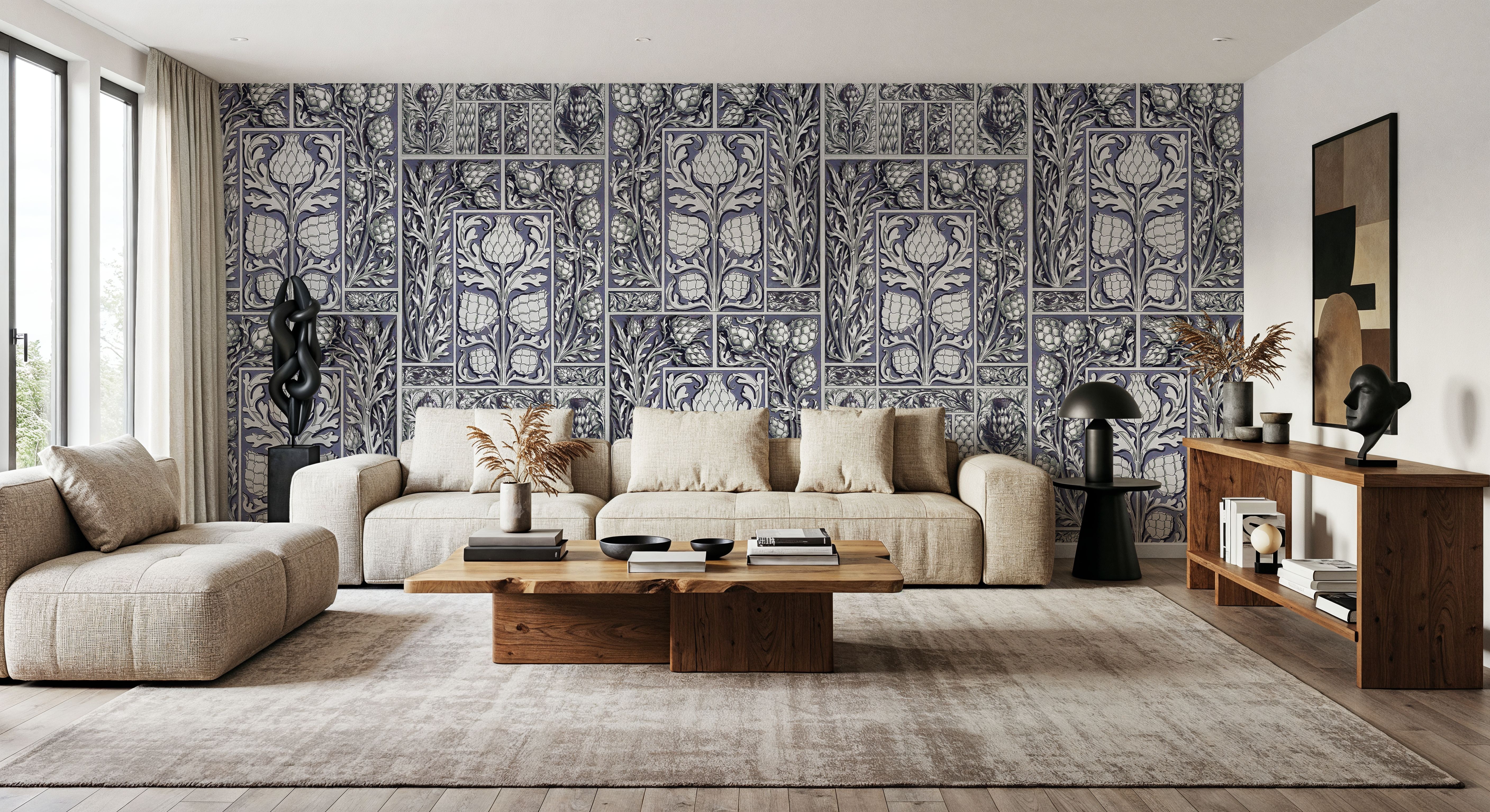 Small Thistle Walls Blue