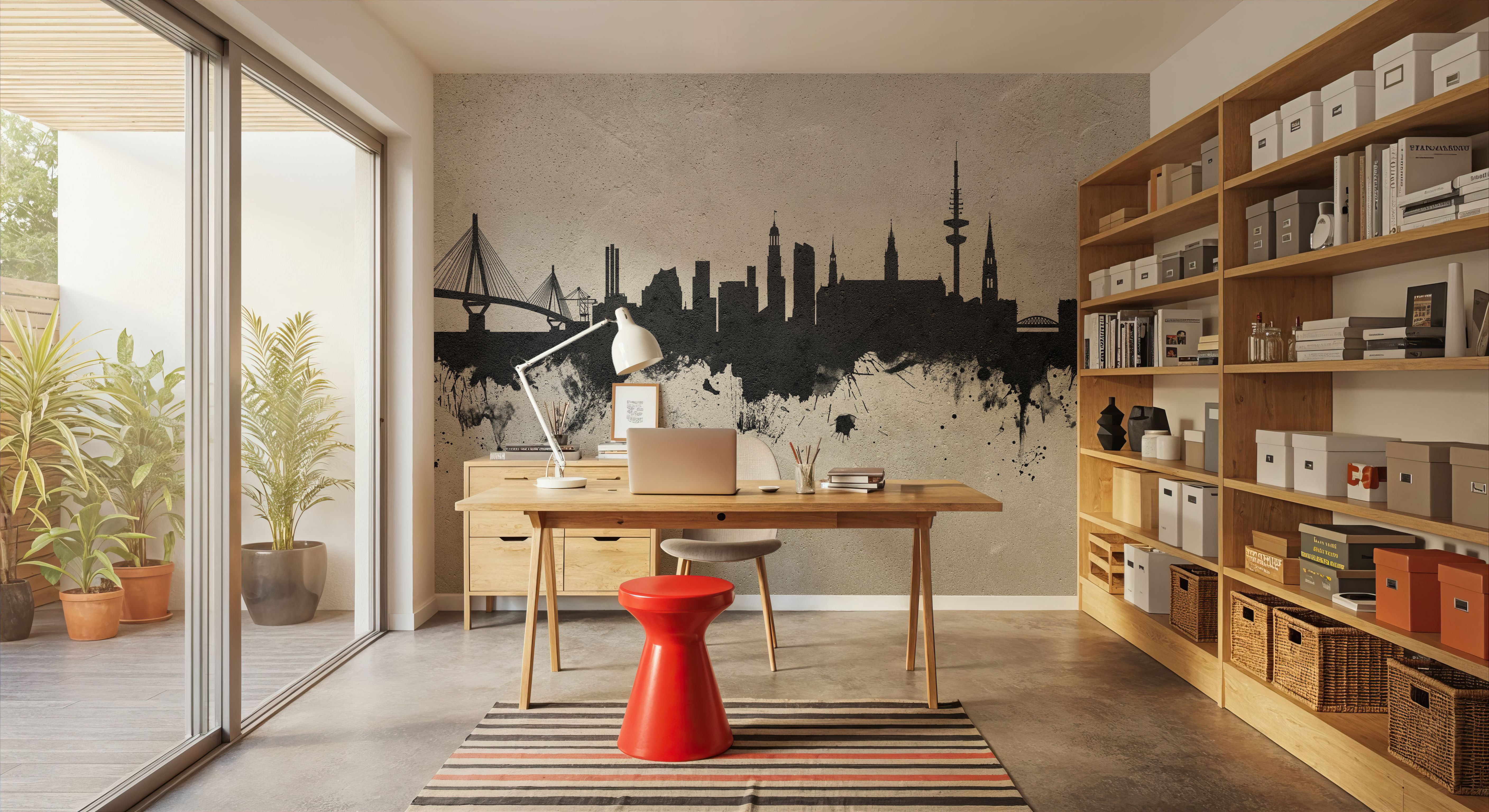 Hamburg Germany Skyline Concrete