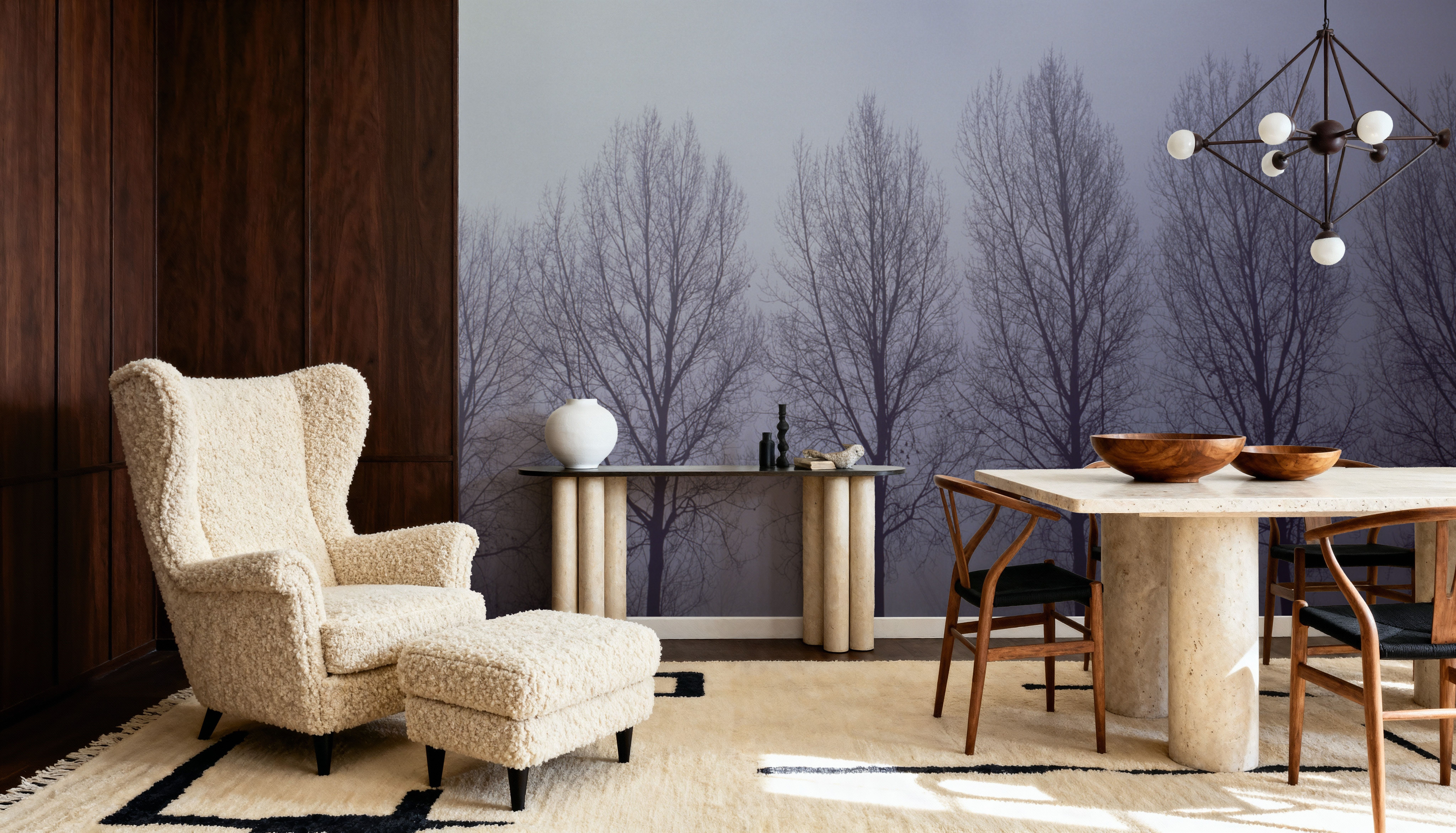 Trees in Mist, Wallpaper