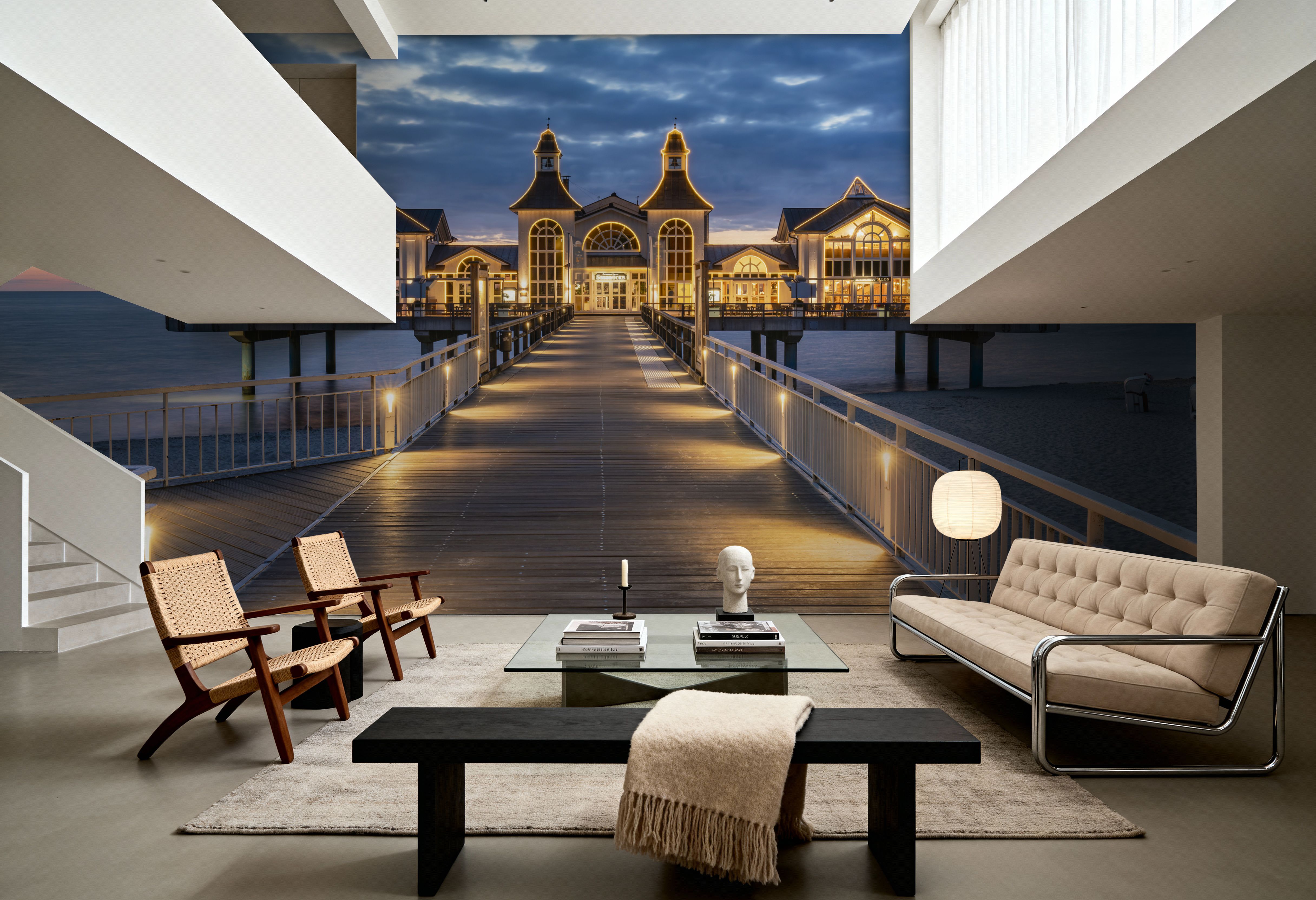 Sellin Pier at Night, Behang