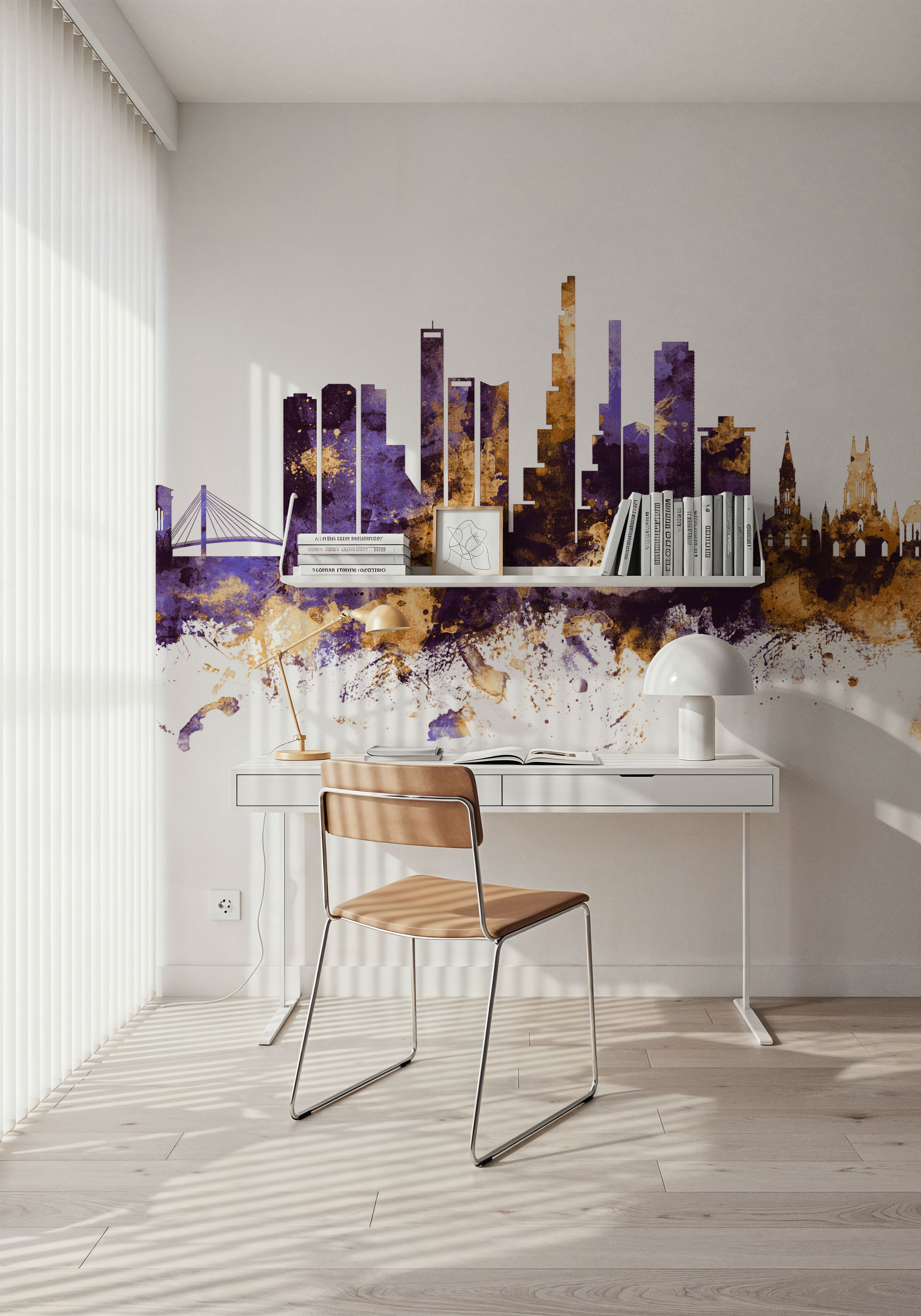 Bogotá Colombia Skyline Purple & Gold