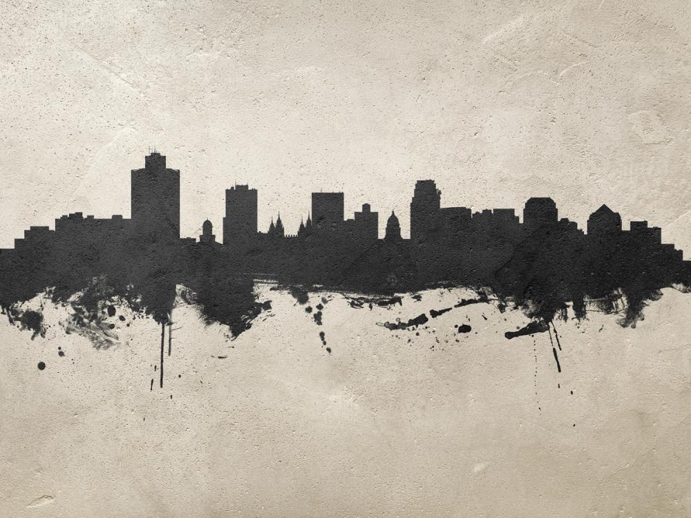 Salt Lake City Utah Skyline Concrete