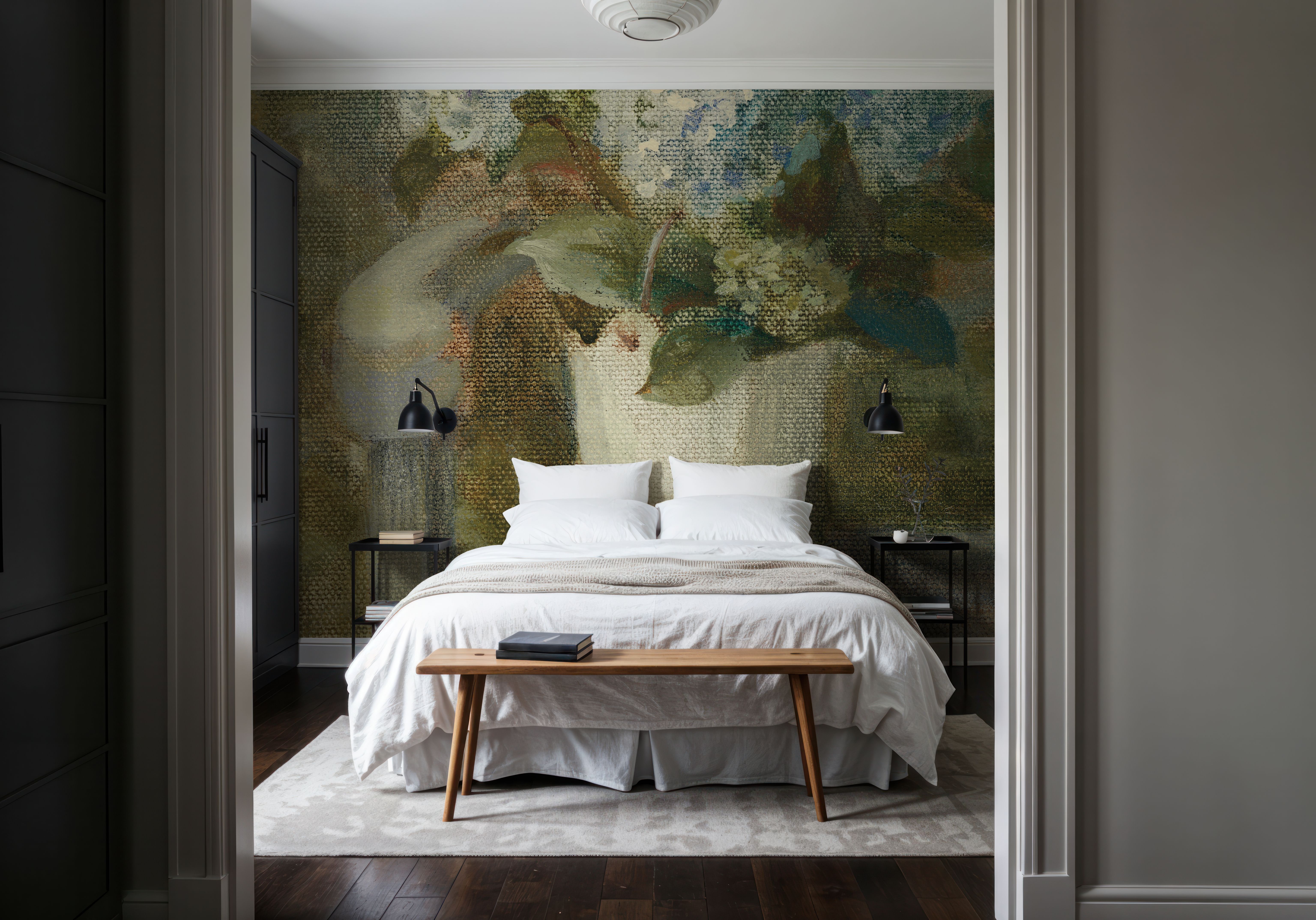 Hydrangea Bouquet on Bench