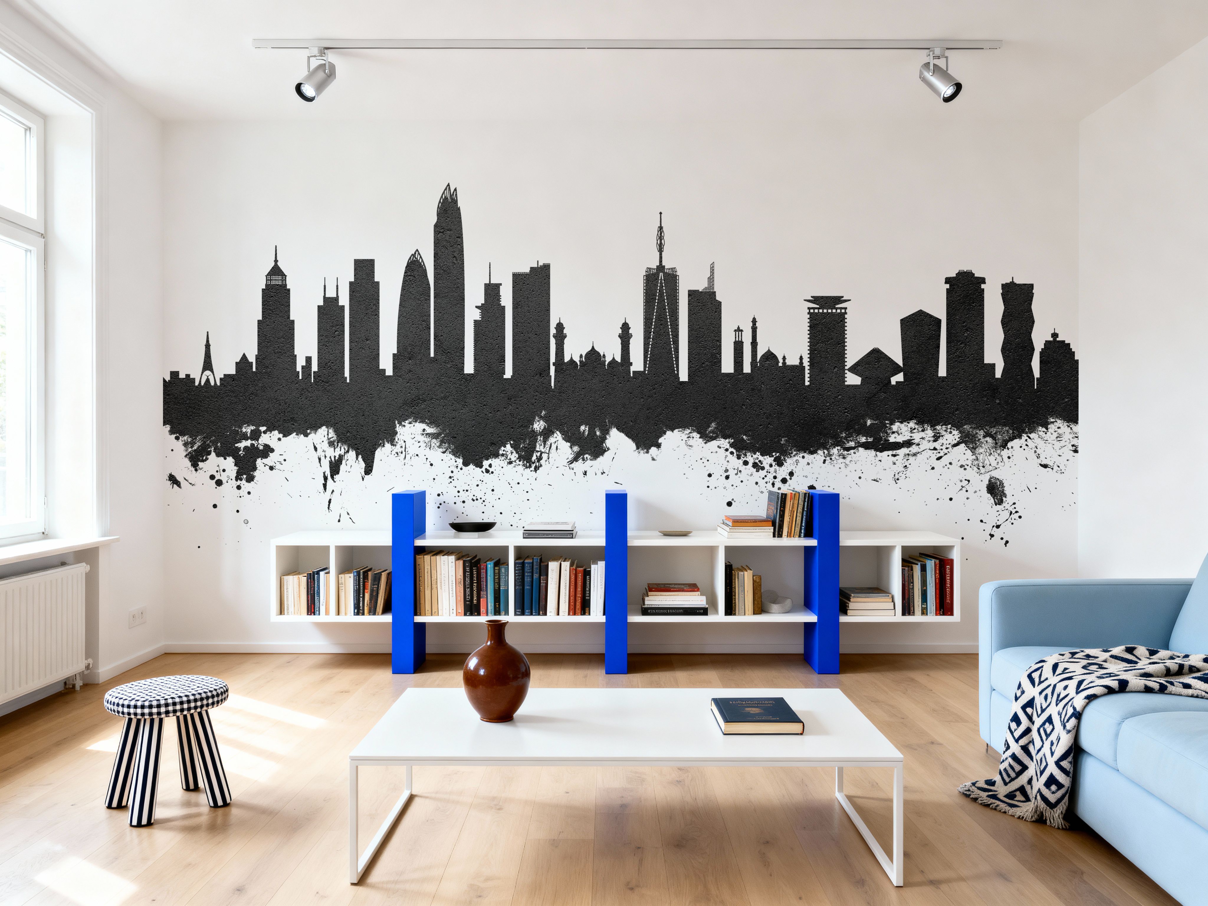 Nairobi Kenya Skyline Black & White