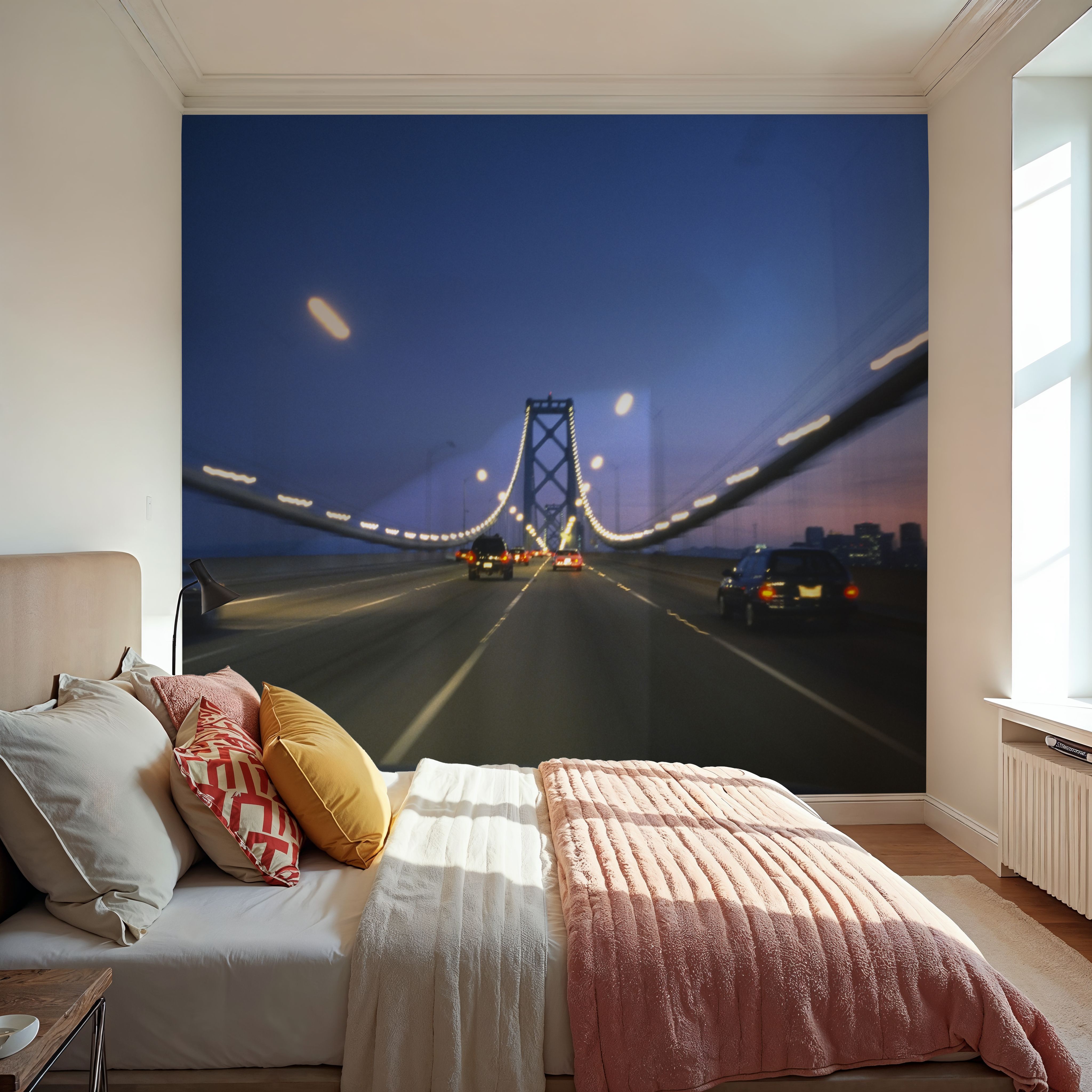 Twilight Bridge Crossing