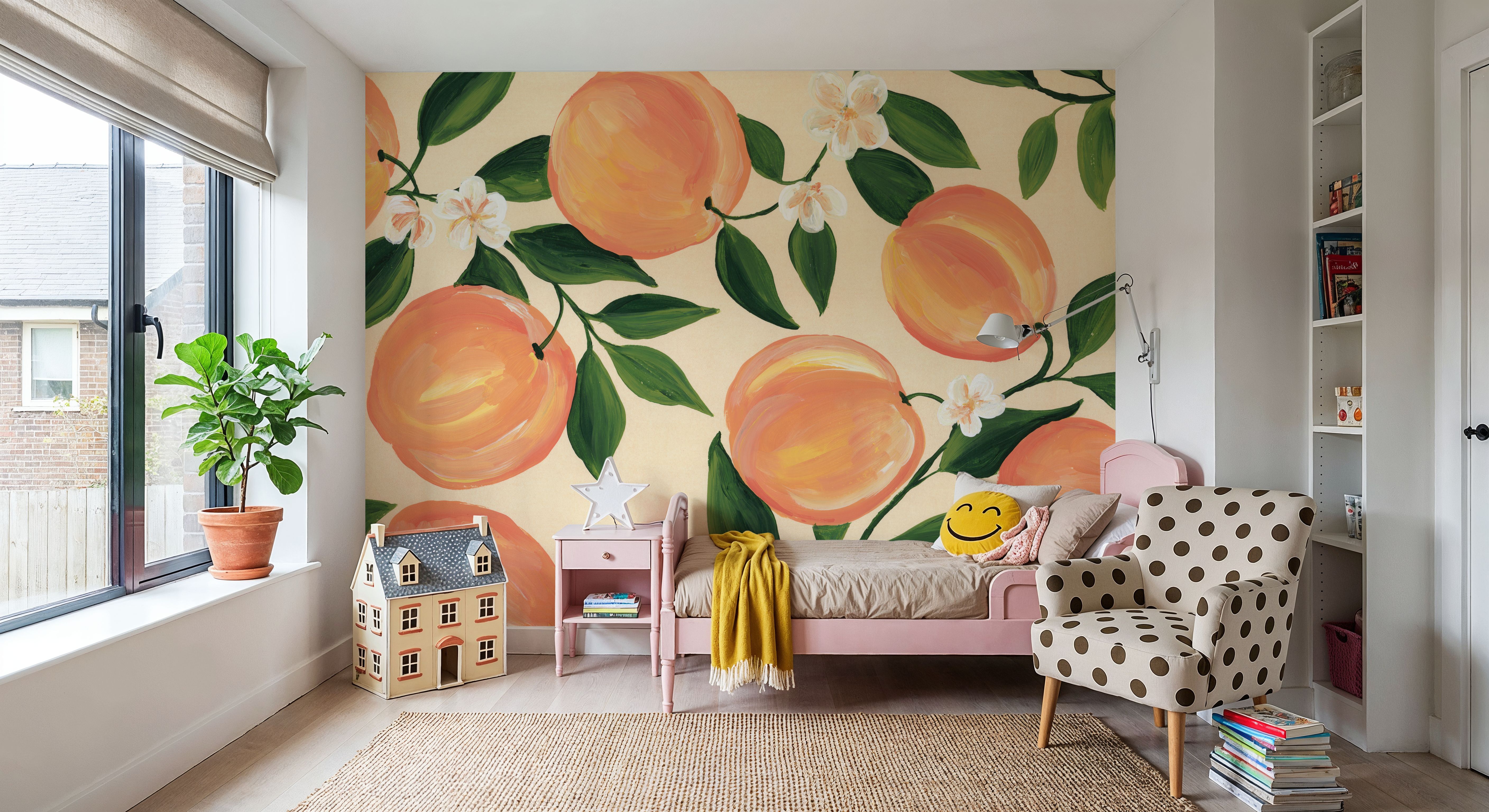 Garden Peaches, Wallpaper