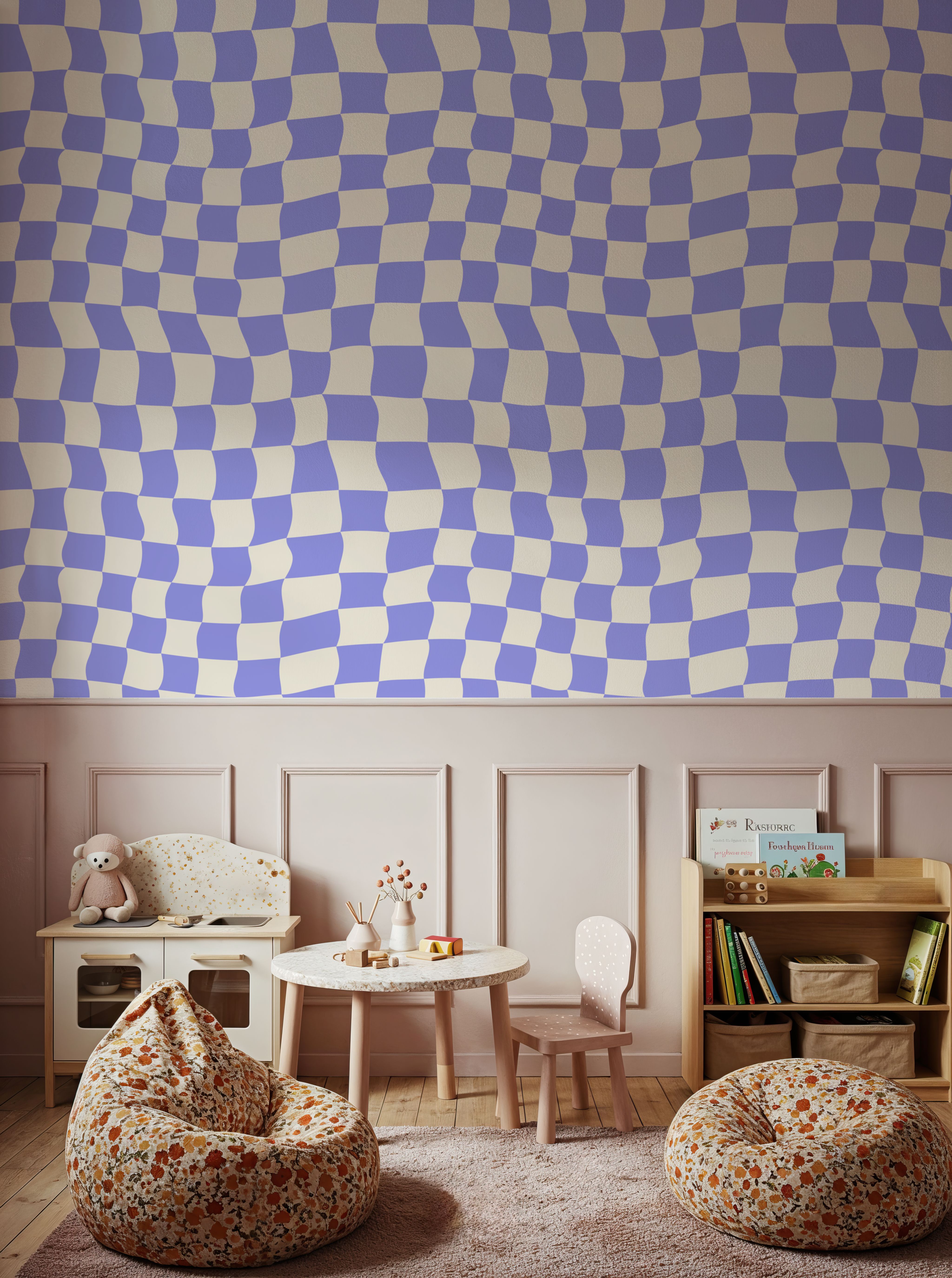 Warped Checkerboard, Lilac