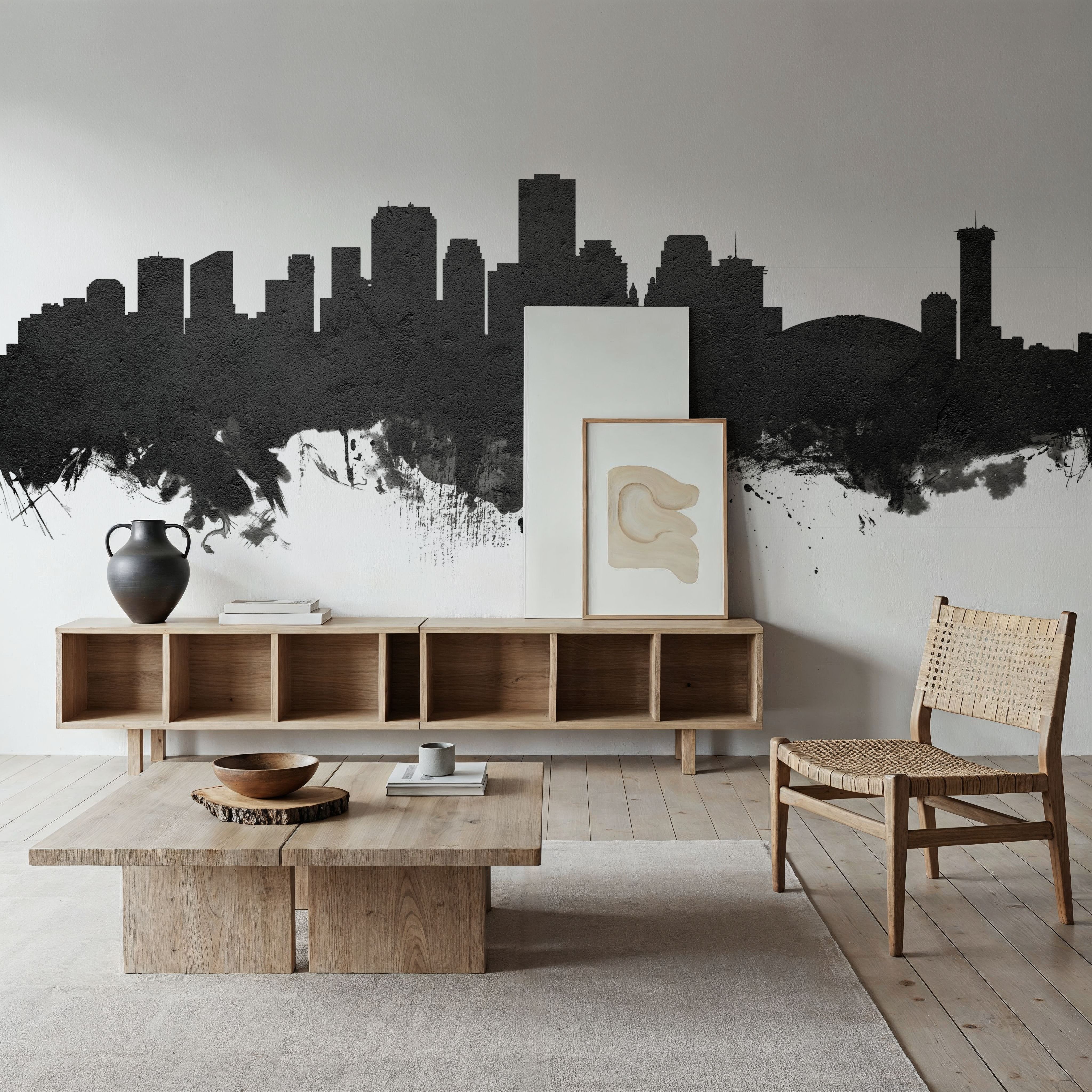 New Orleans Louisiana Skyline Black & White