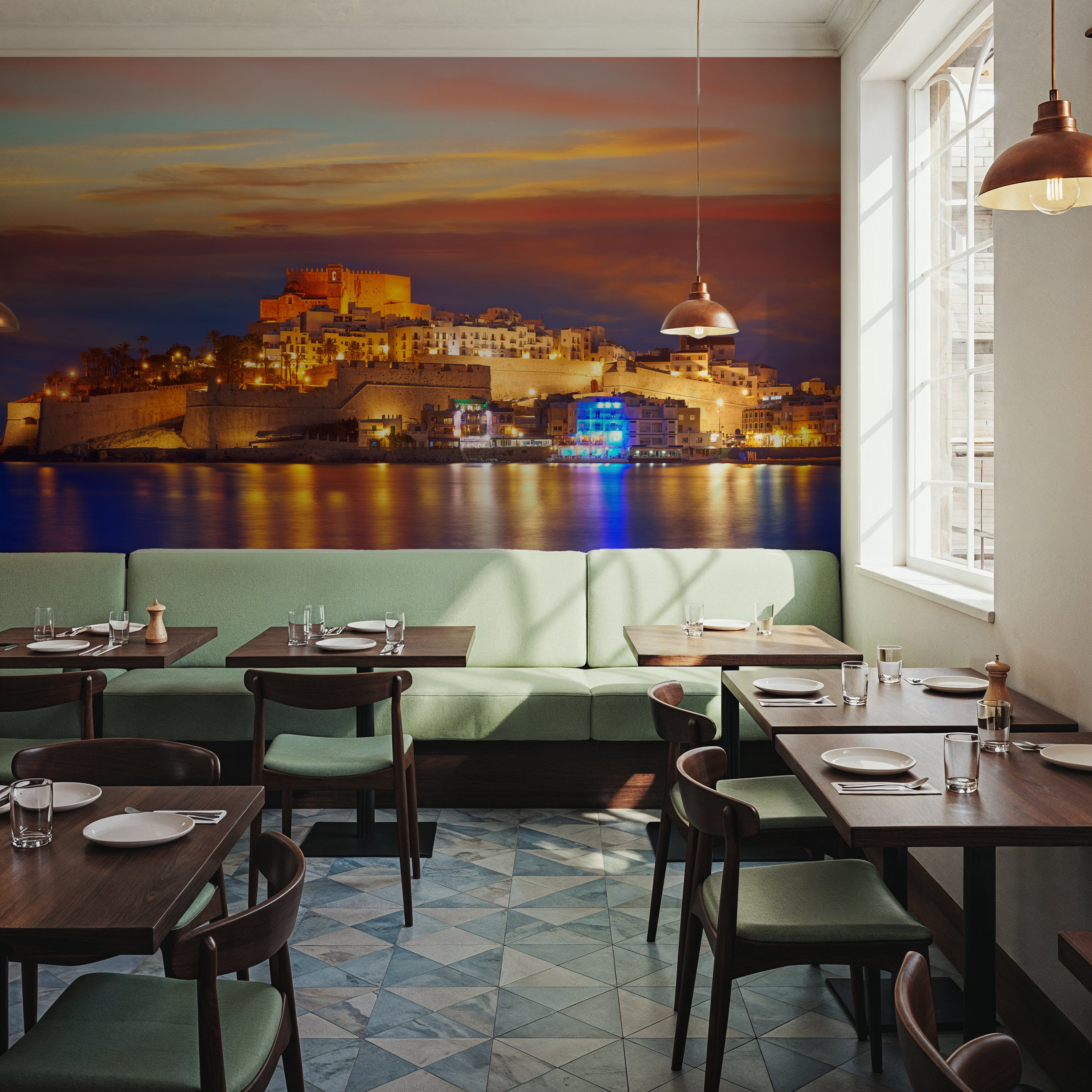 Mediterranean Castle Sunset