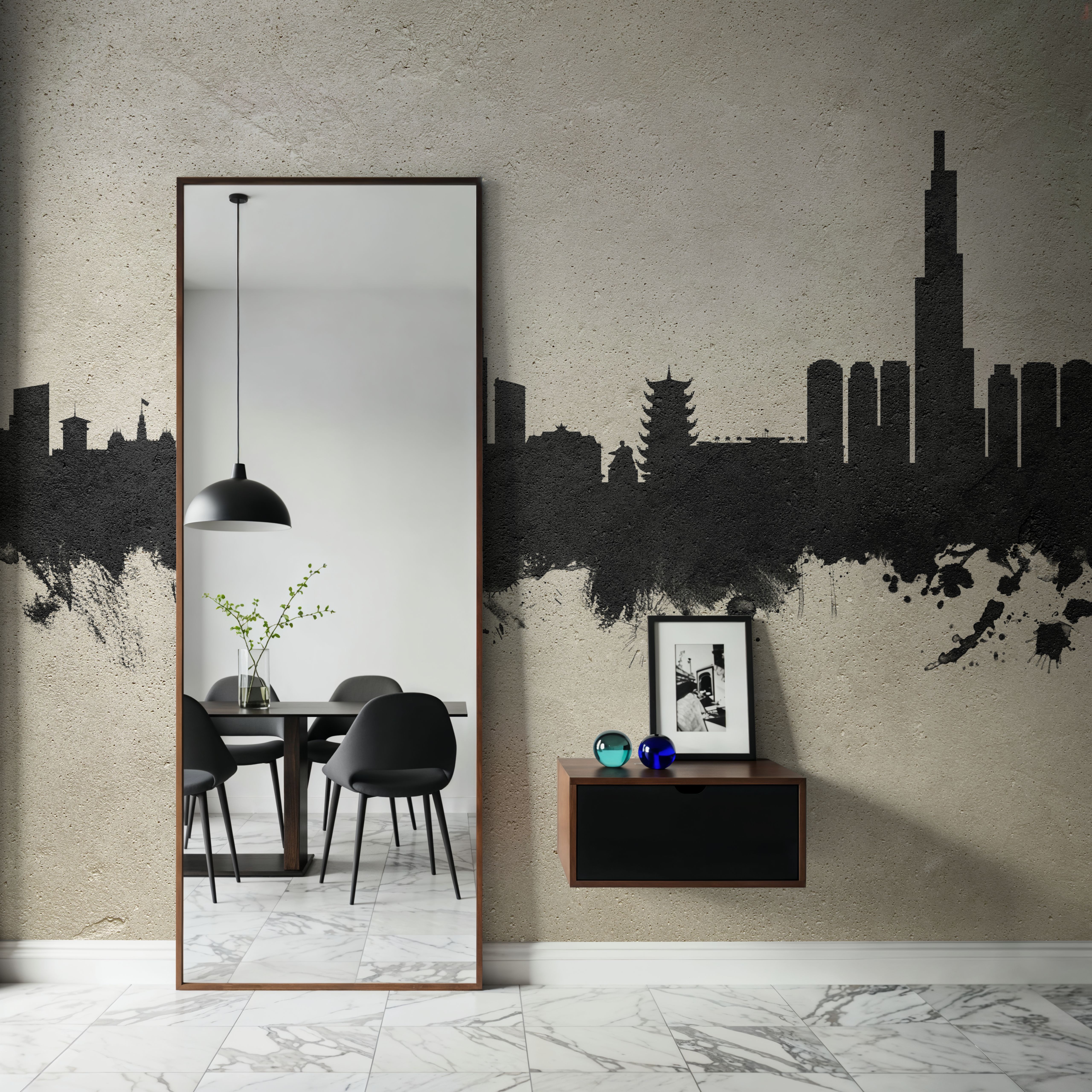 Ho Chi Minh City Vietnam Skyline Concrete