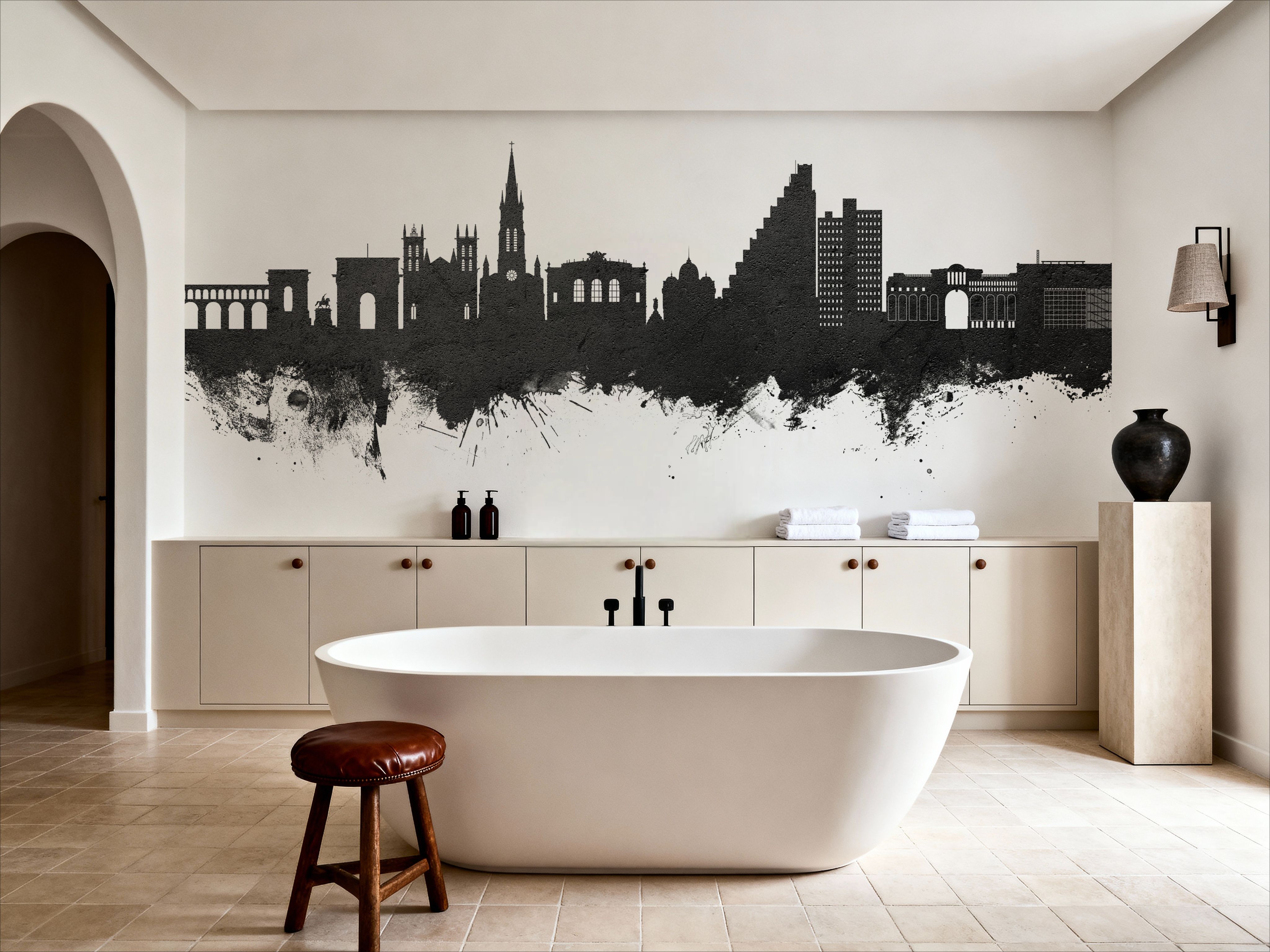 Montpellier Skyline Black & White