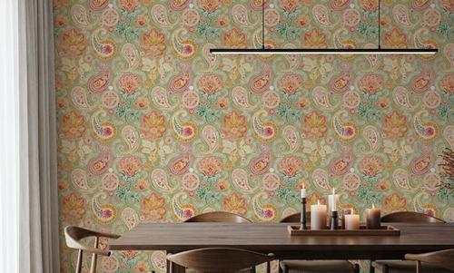 Harvest Paisley Mini Swamp Green