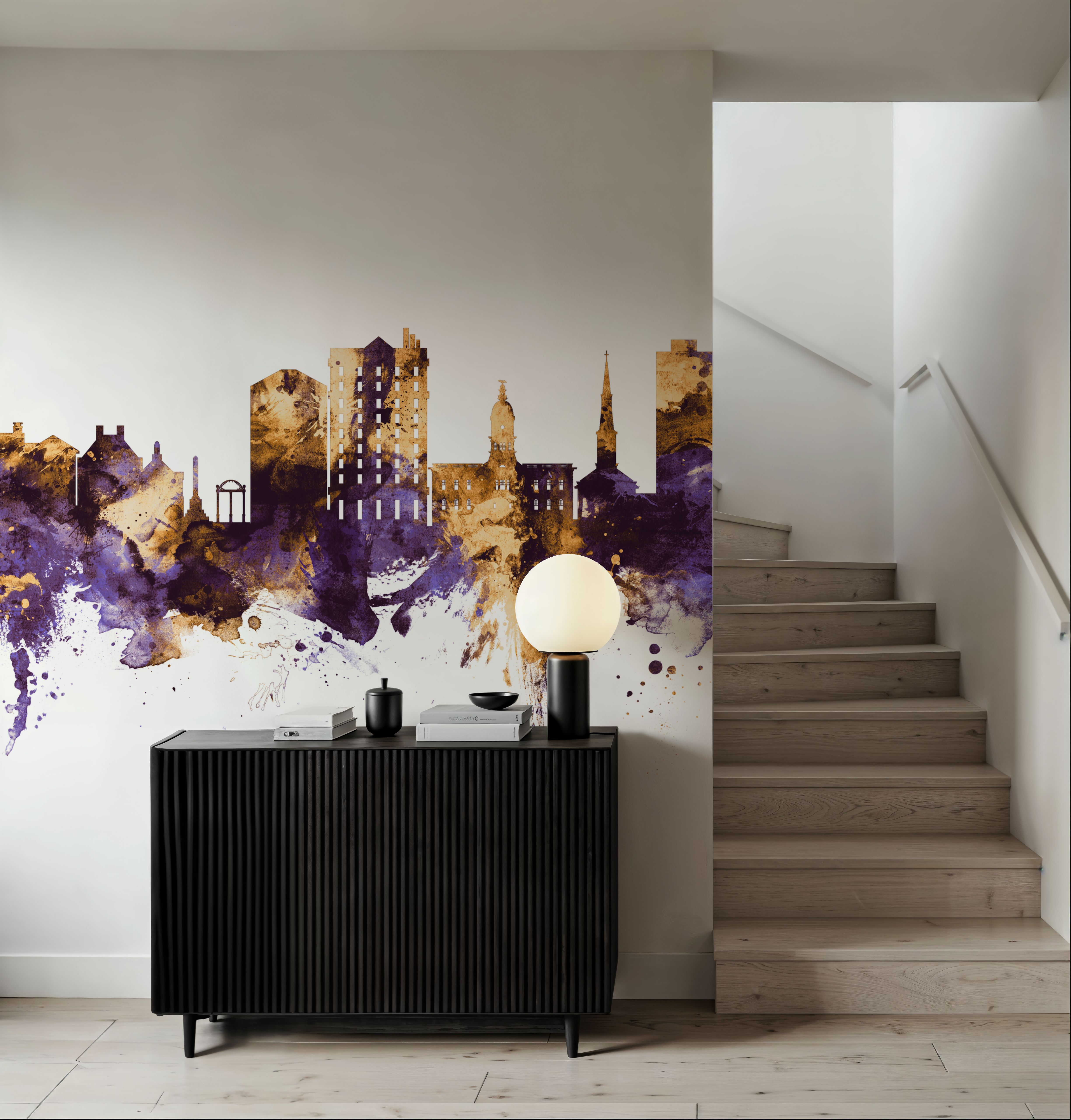 Athens Georgia Skyline Purple & Gold