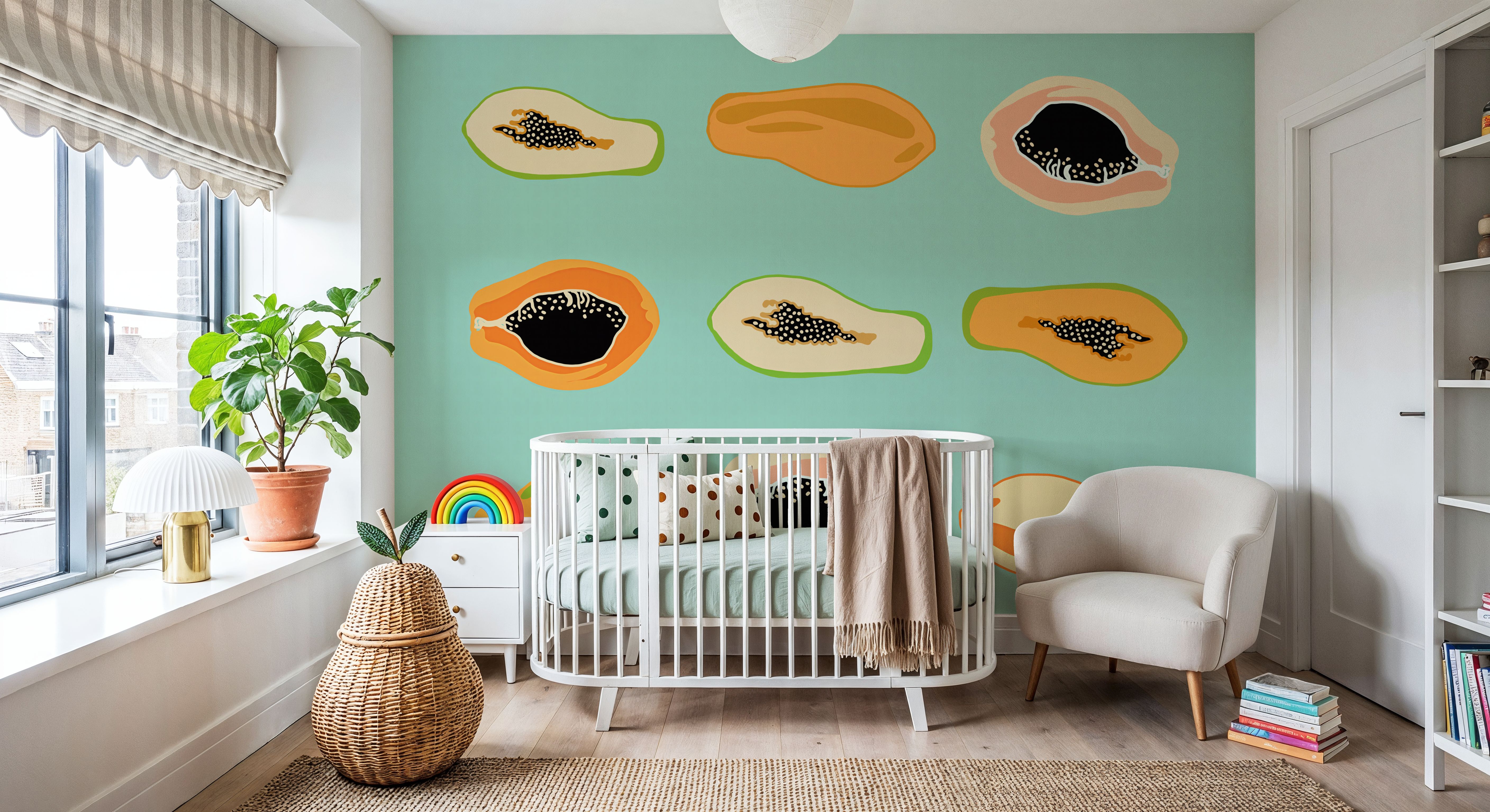 Papaya Blue, Wallpaper