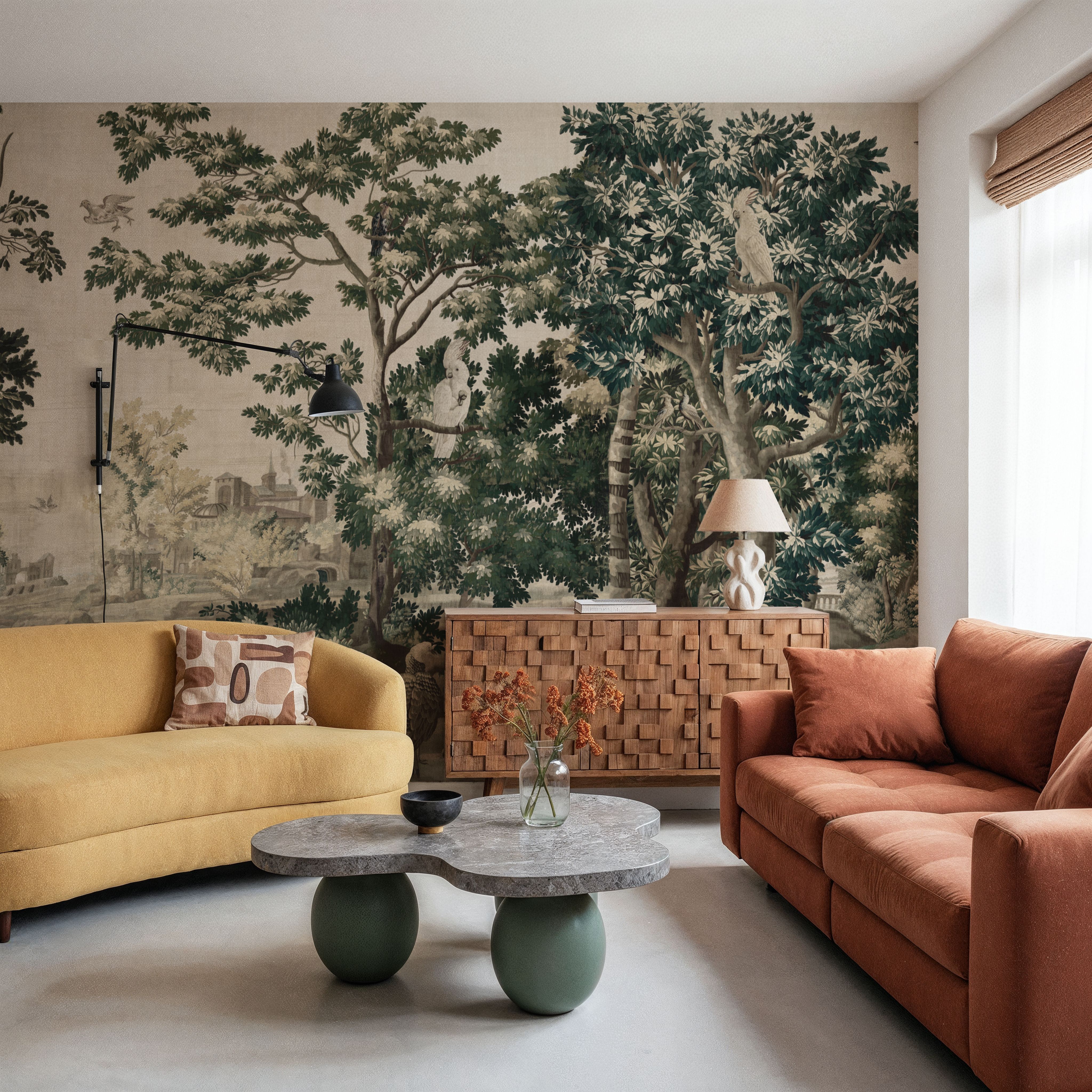 Enchanted Grove Tapestry, Greens