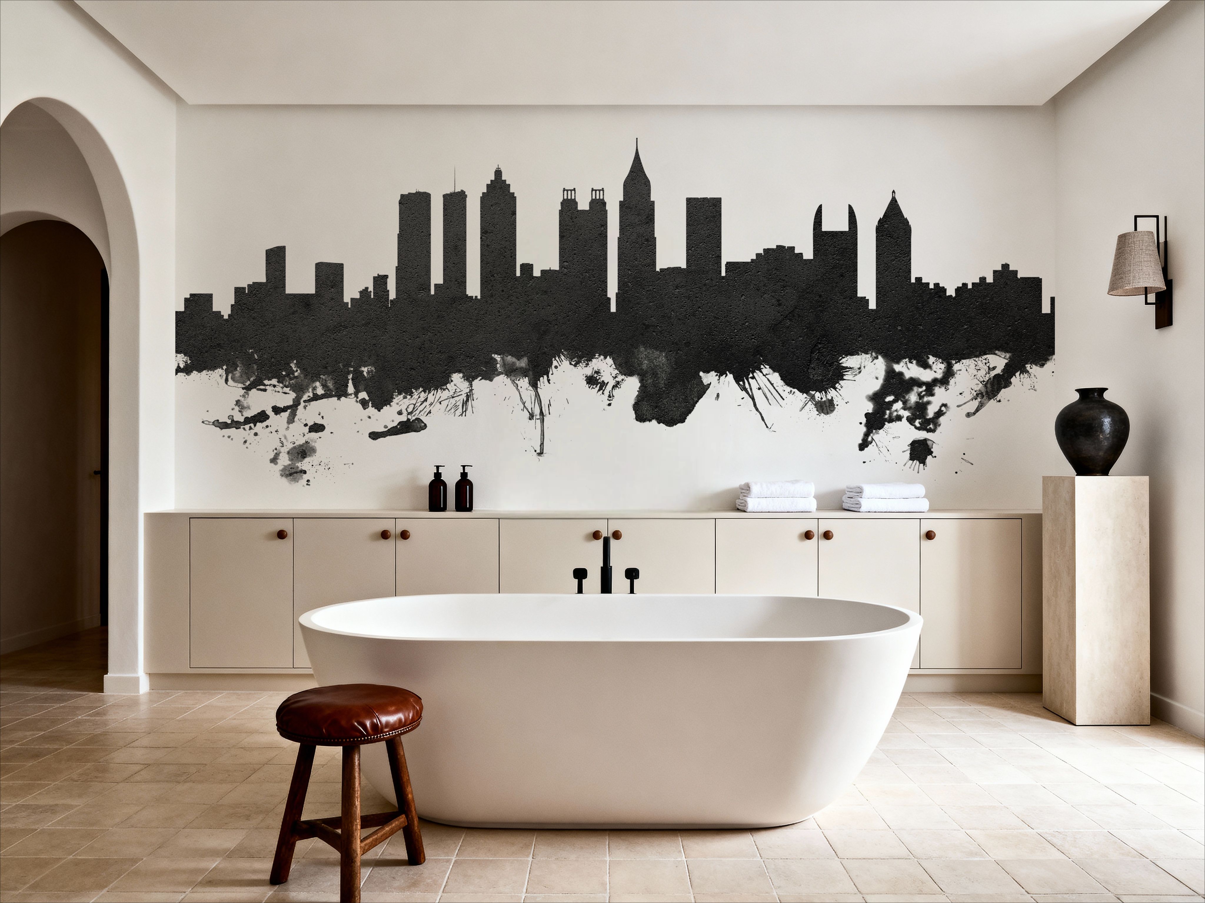 Atlanta Georgia Skyline Black & White