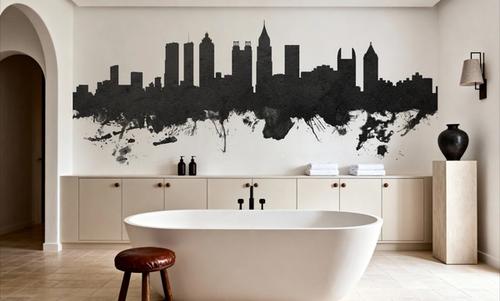 Atlanta Georgia Skyline Black & White