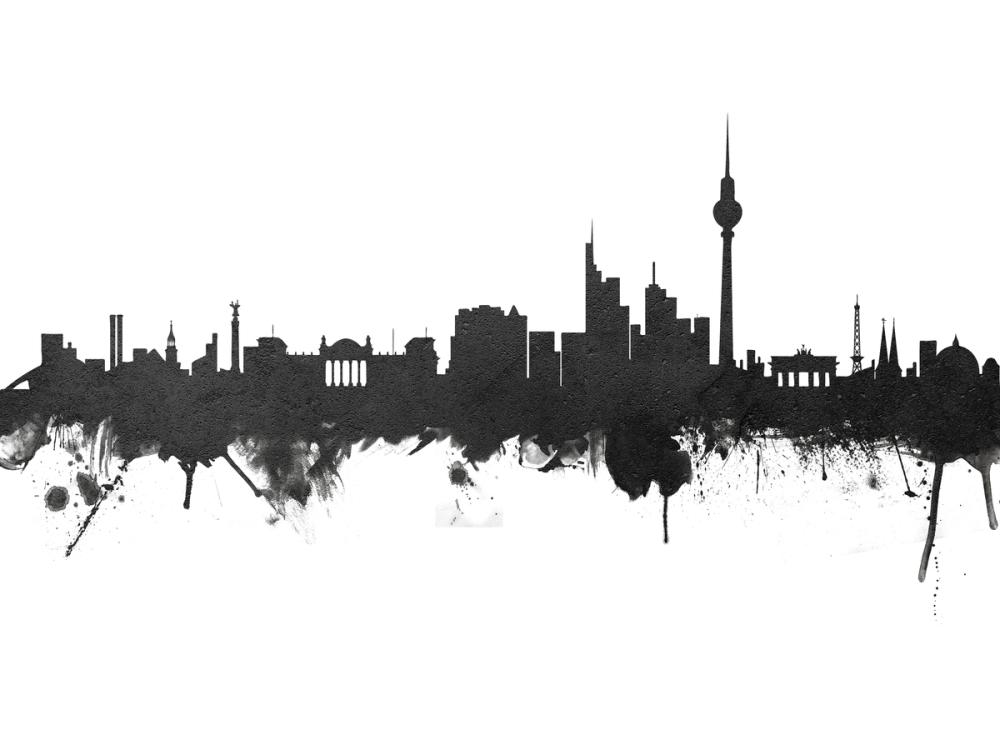 Berlin Skyline Black & White