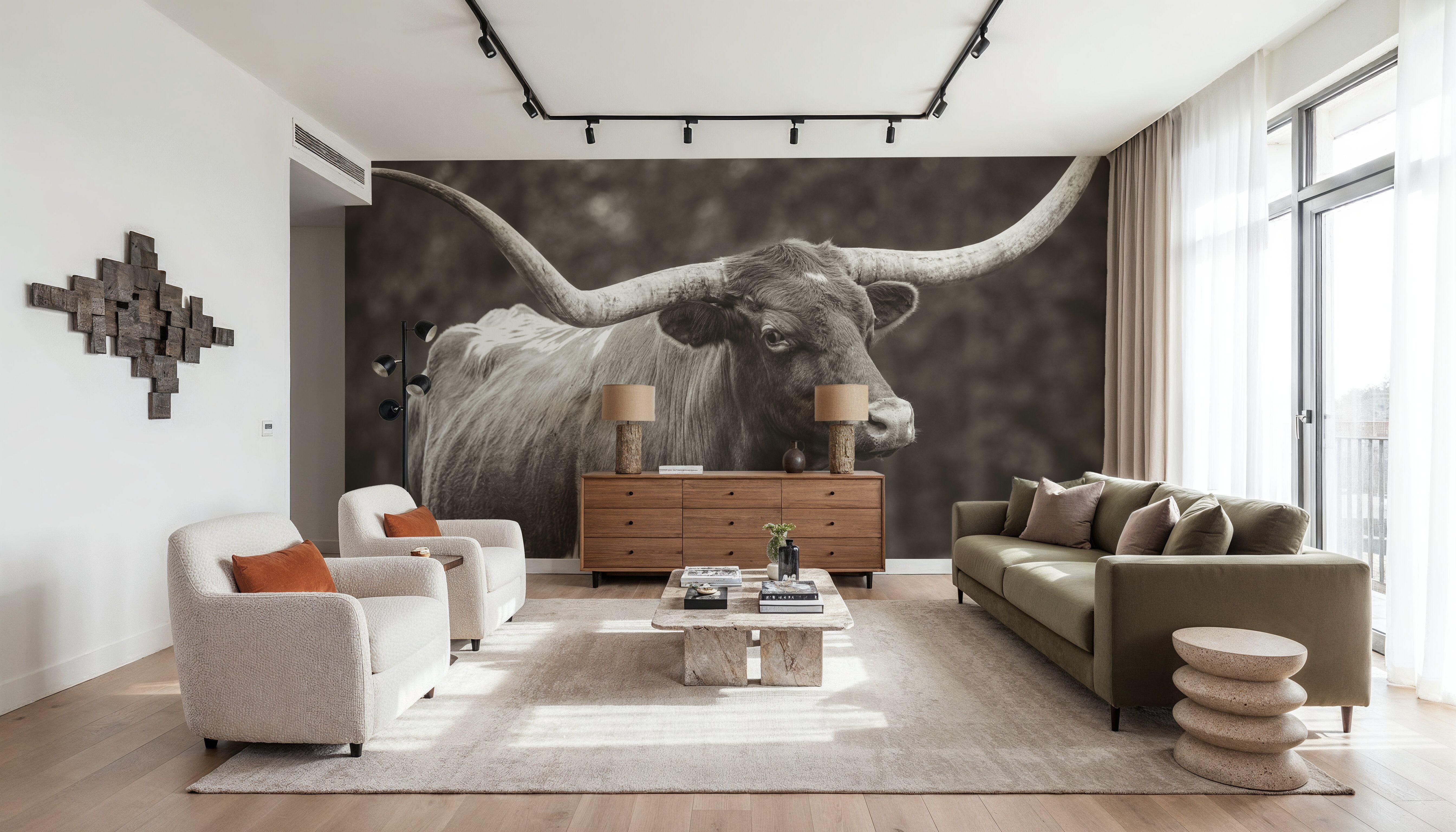 Longhorn Side Eye Sepia