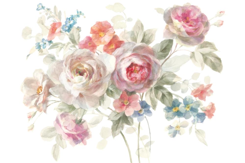 Cottage Garden on White