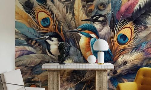 Tropical Whispers Among Ethereal Feathers